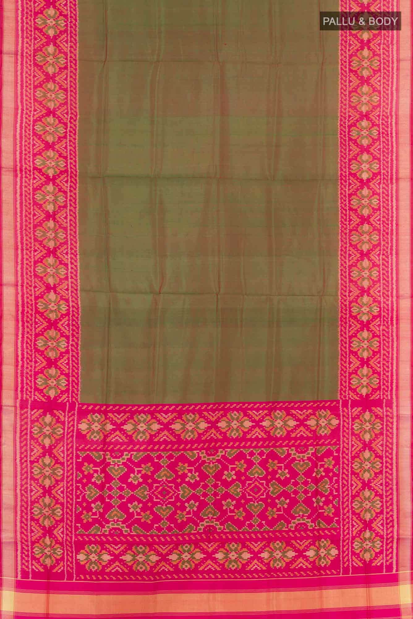 Dark Pink Rajkot Patola Silk Saree