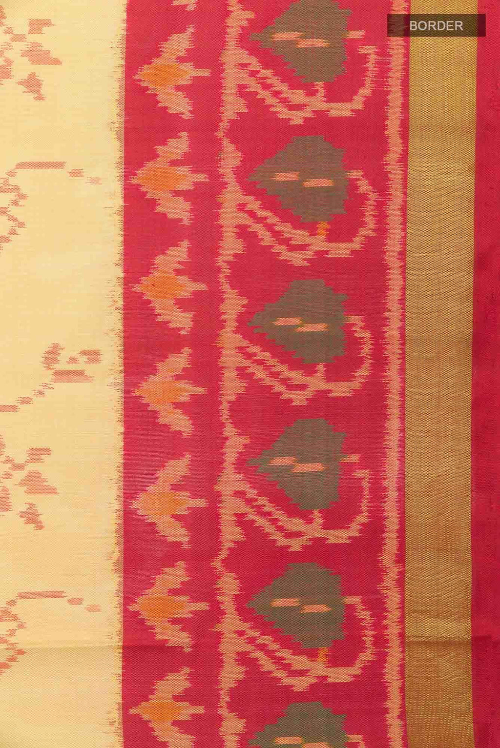 Beige Rajkot Patola Silk Saree