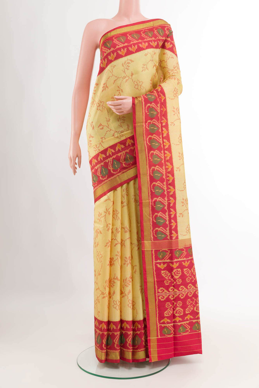 Beige Rajkot Patola Silk Saree