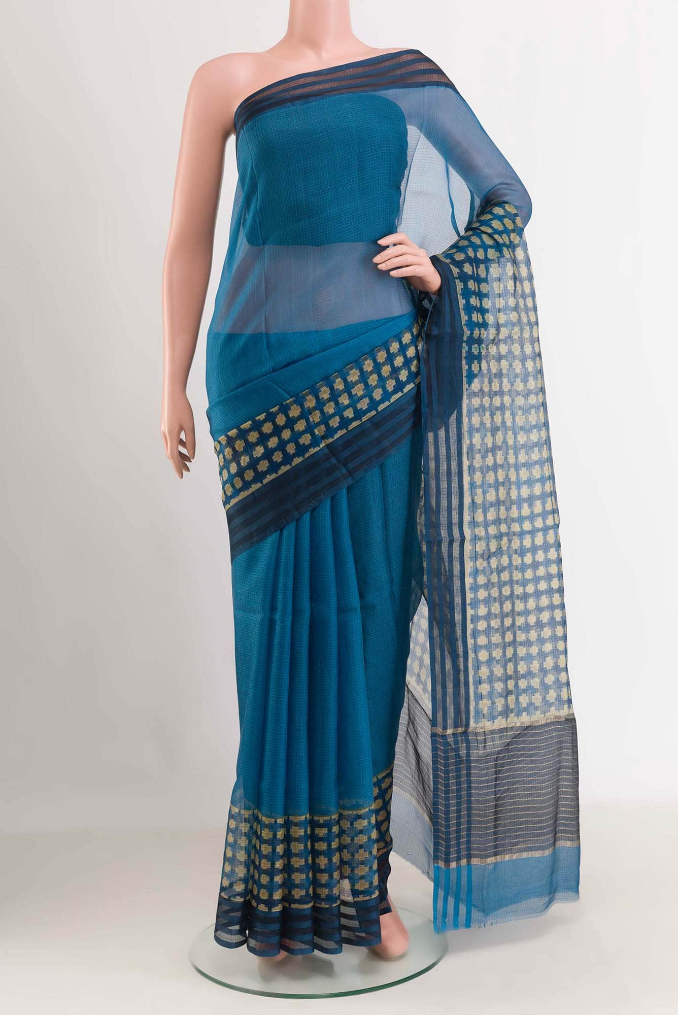 Blue Kota Cotton Saree