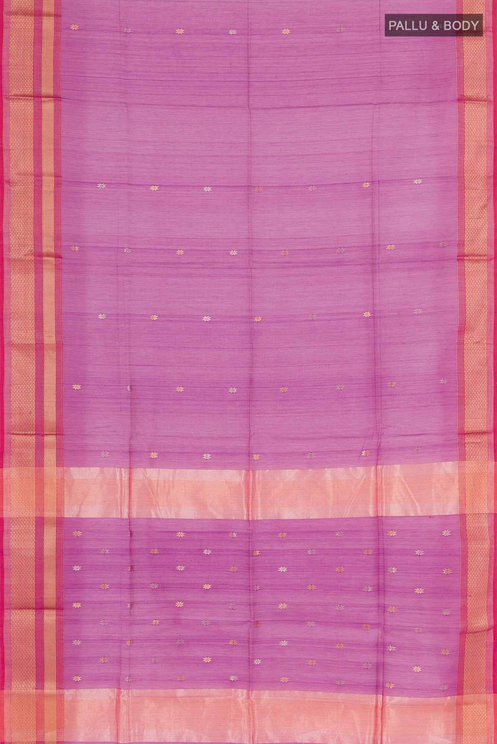 Purple Blended Maheshwari Silk Cotton Saree
