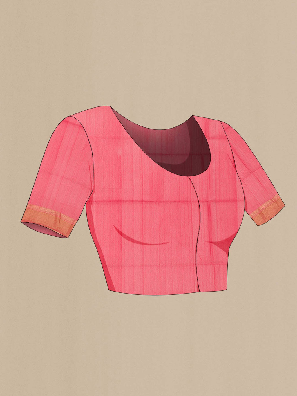 Pink Blended Kora Cotton Saree