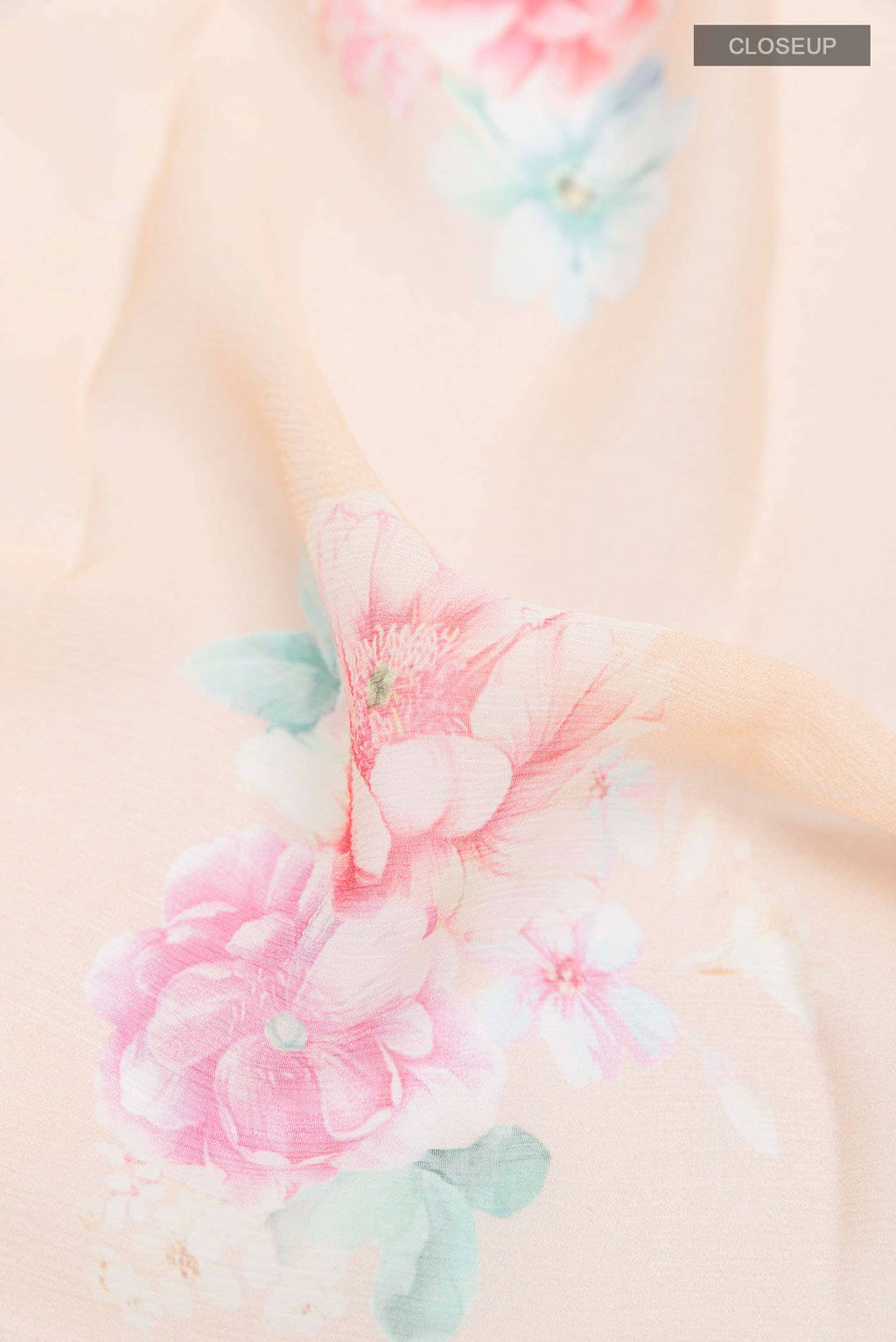 Peach Chiffon Saree