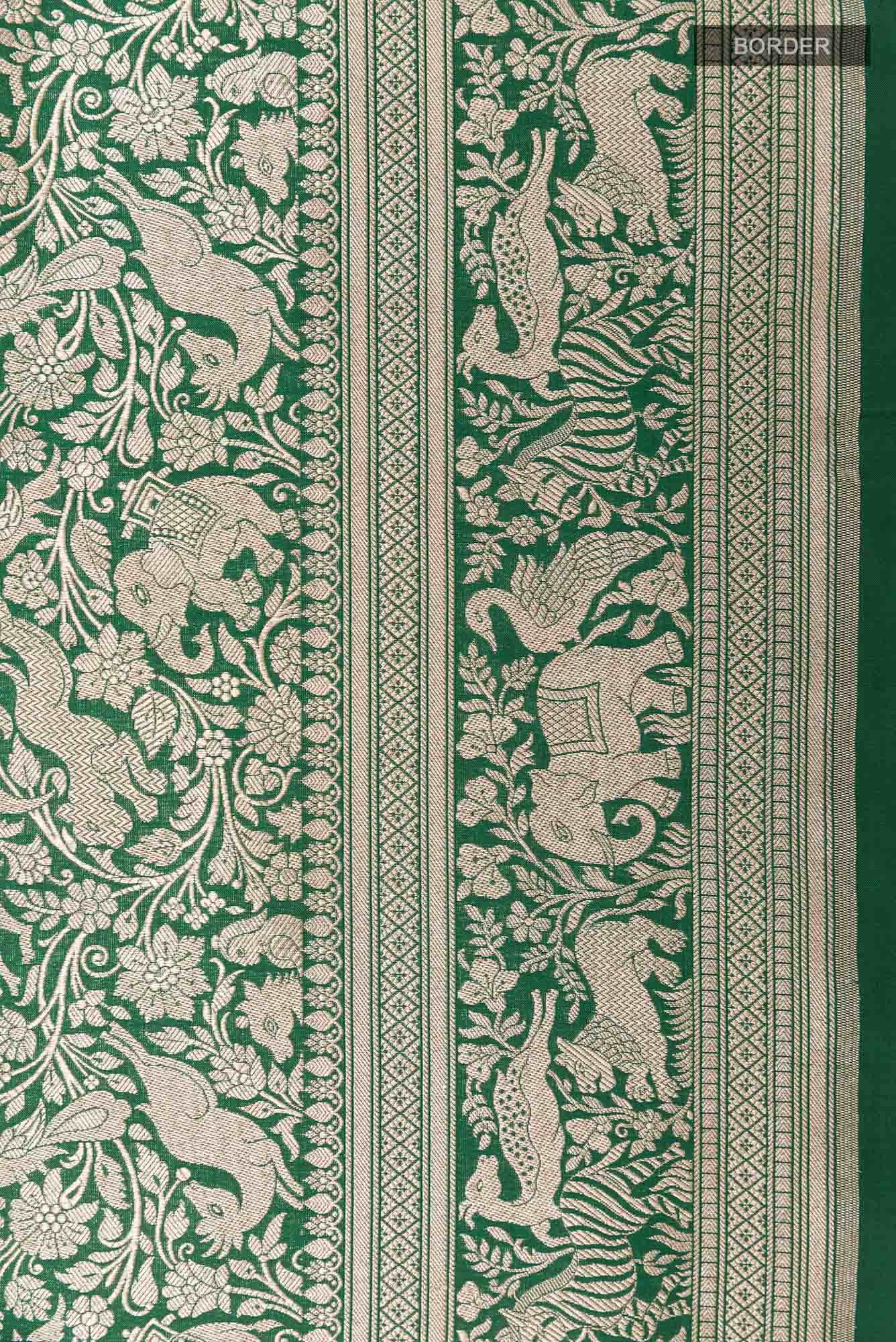 Green Banarasi Silk Saree