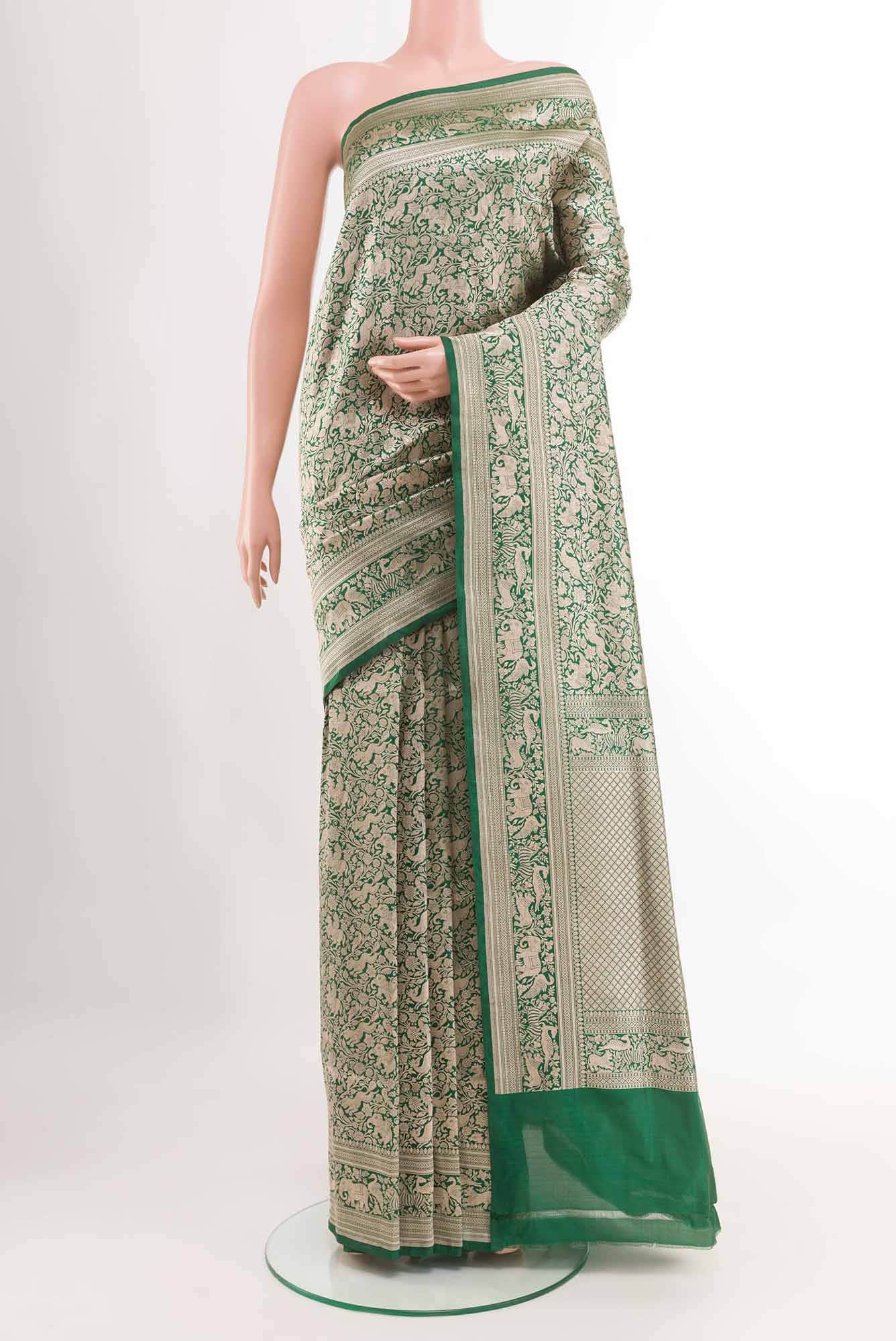 Green Banarasi Silk Saree