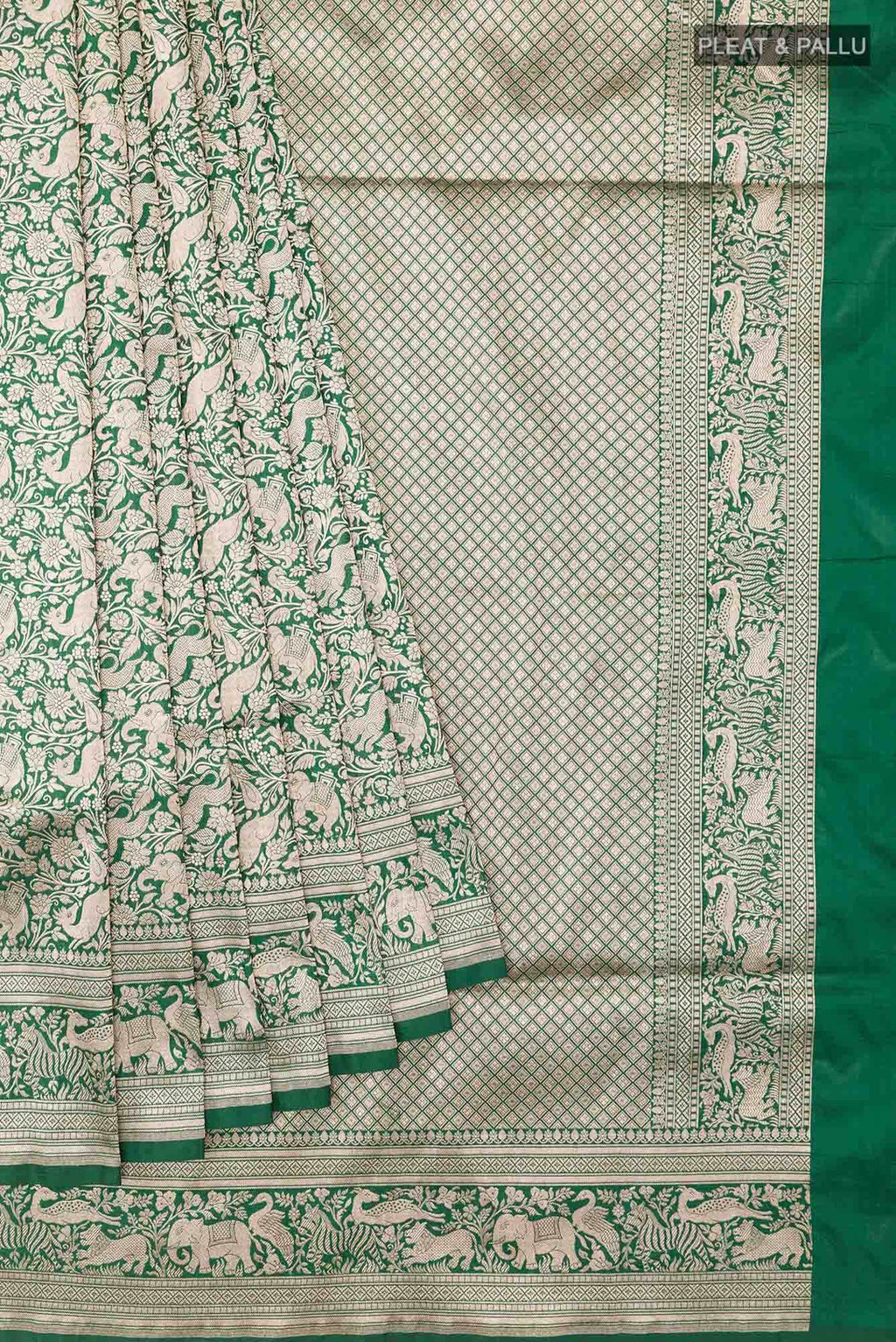 Green Banarasi Silk Saree