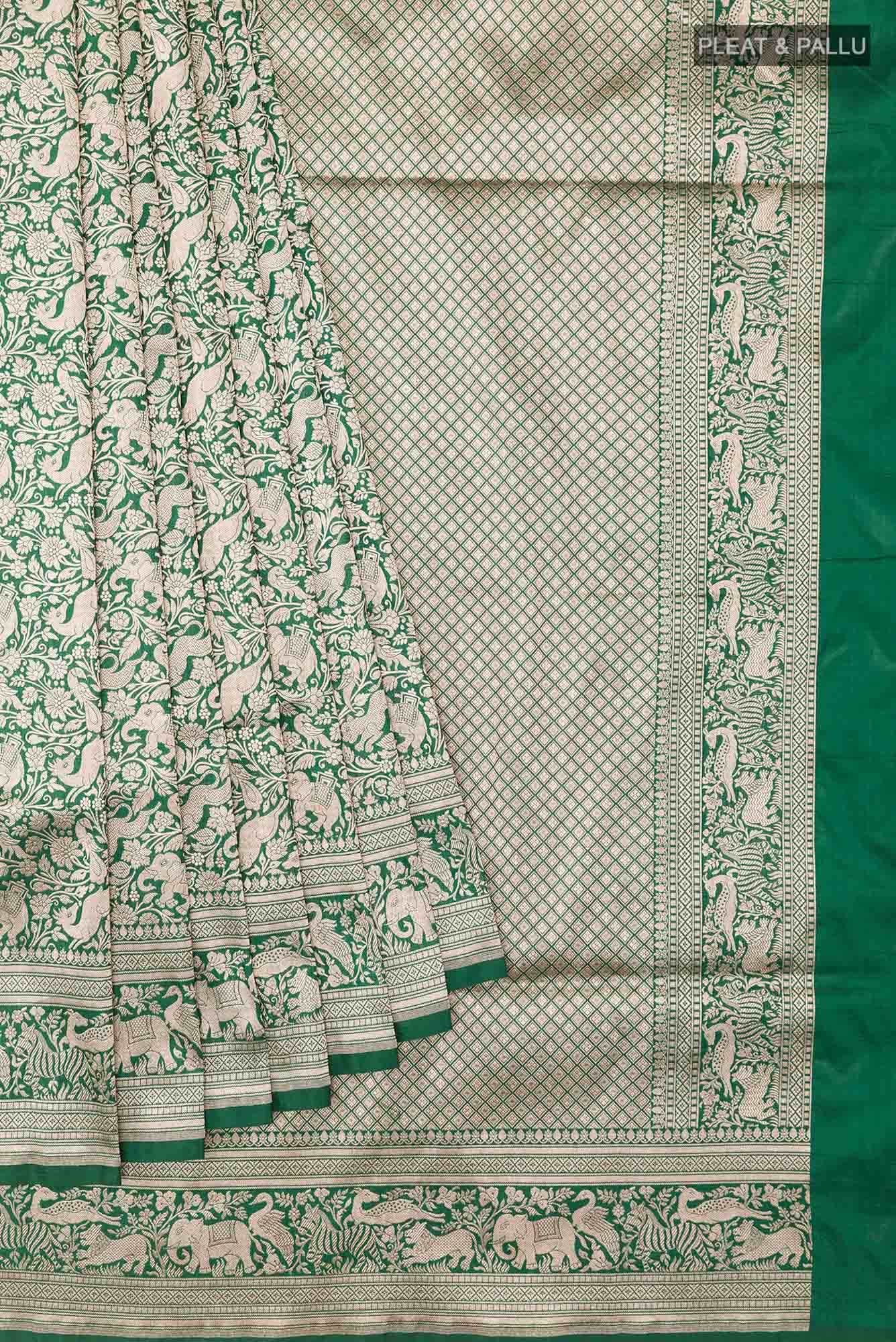 Green Banarasi Silk Saree