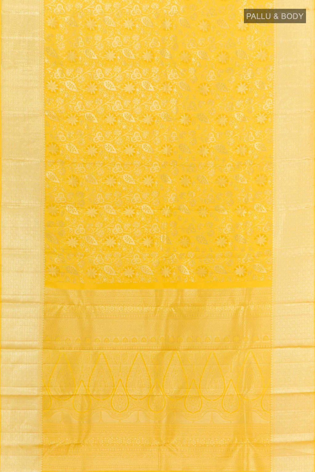 Yellow Kanchipuram Silk Saree