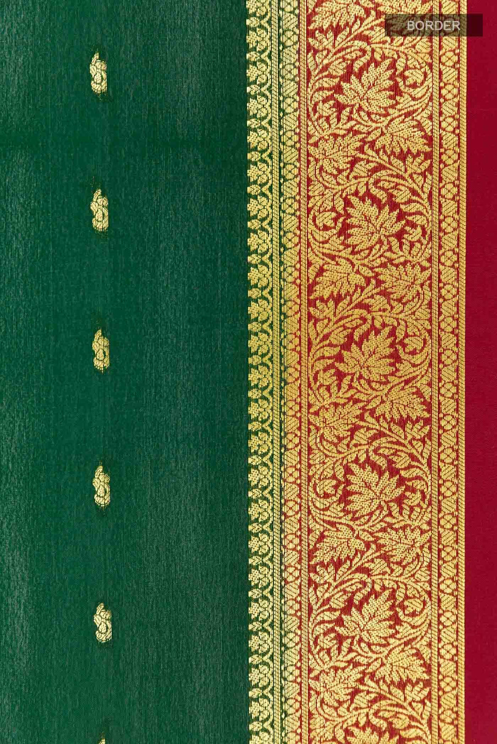 Green Crepe Saree