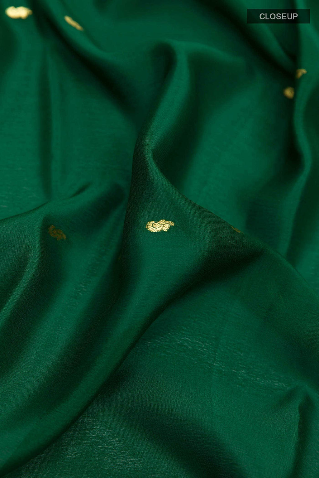 Green Crepe Saree