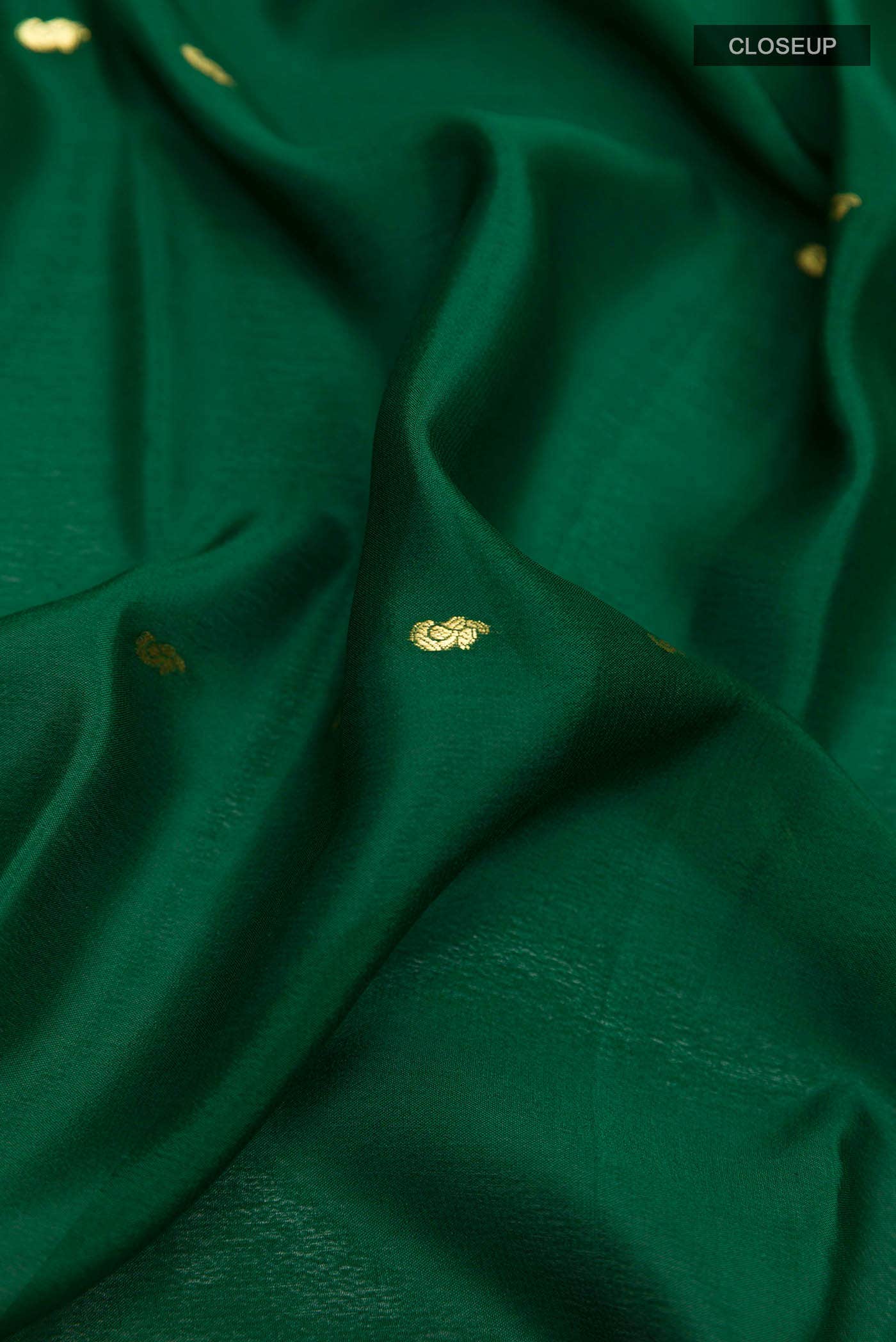 Green Crepe Saree