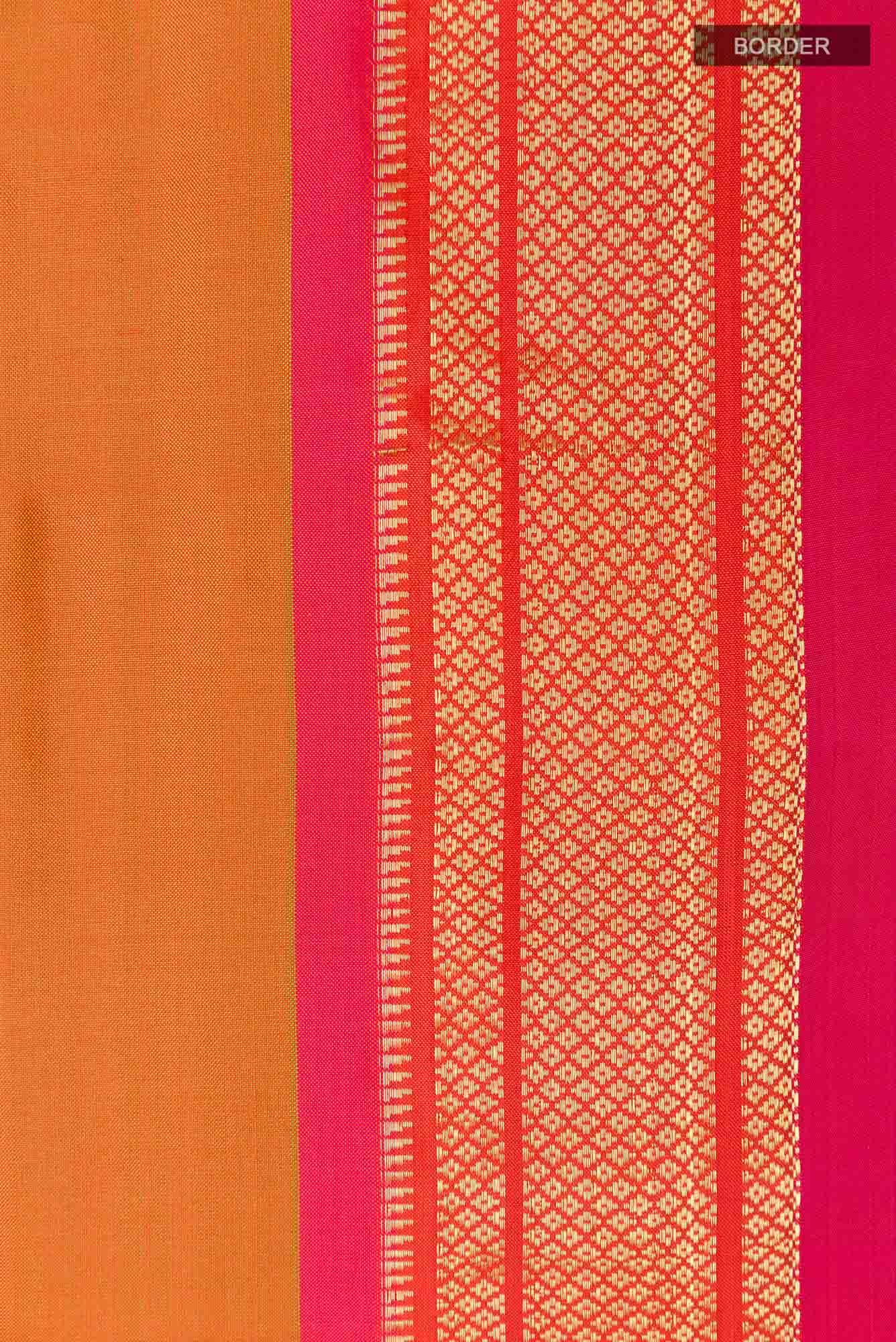 Rust Paithani Silk Saree