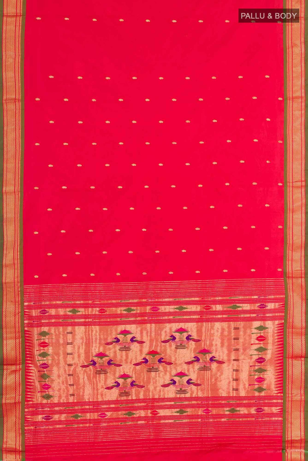 Red Paithani Silk Saree