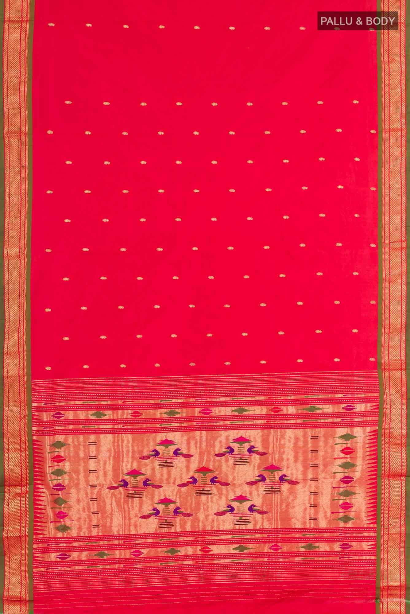 Red Paithani Silk Saree