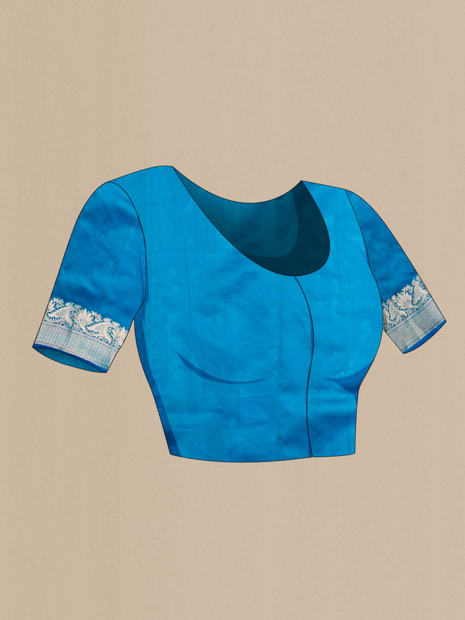 Blue Banarasi Silk Saree
