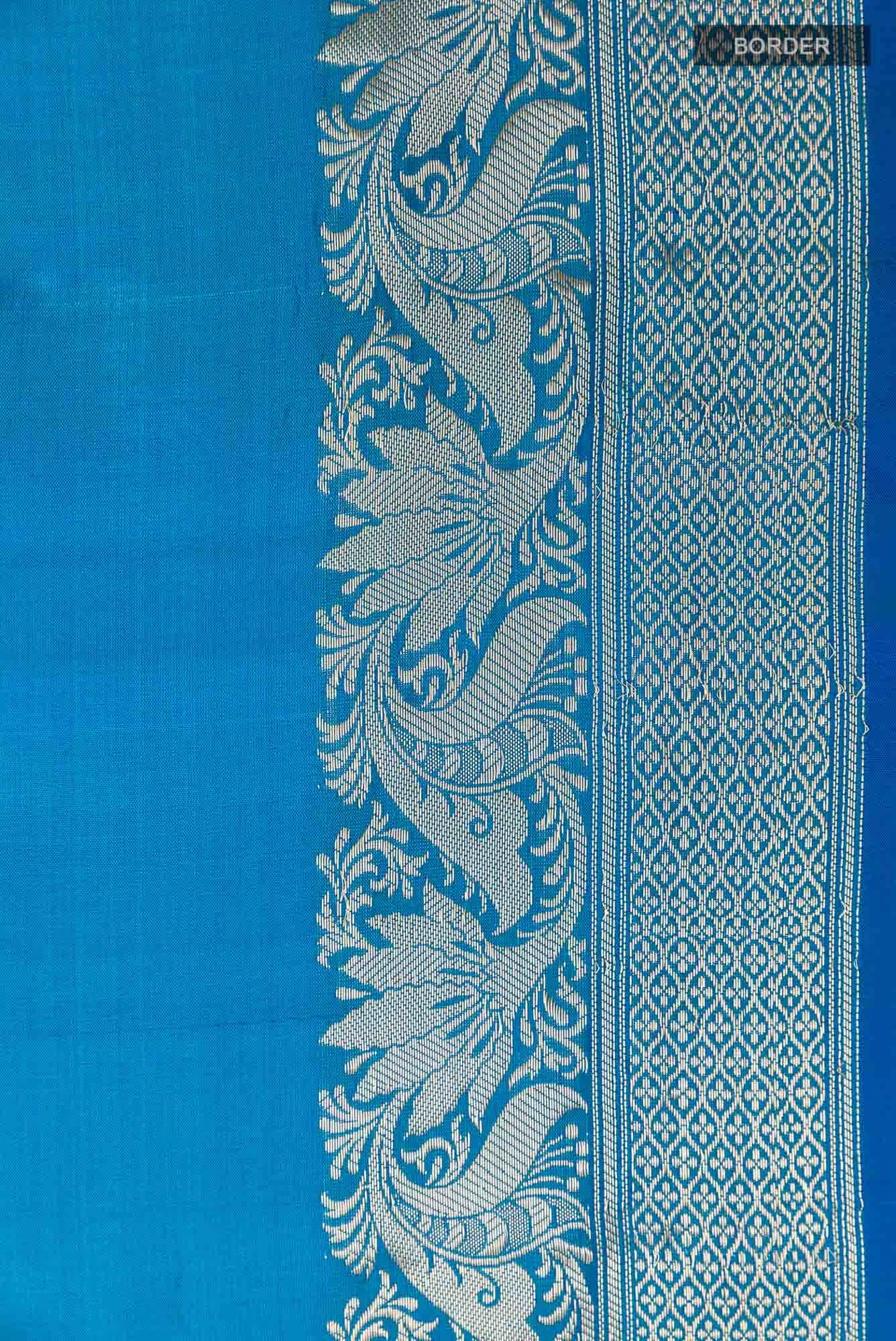 Blue Banarasi Silk Saree