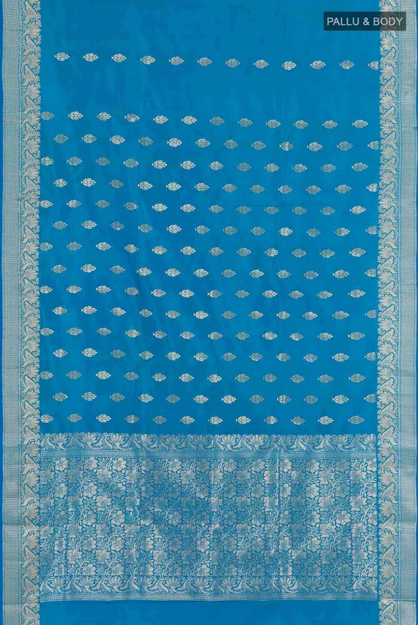 Blue Banarasi Silk Saree