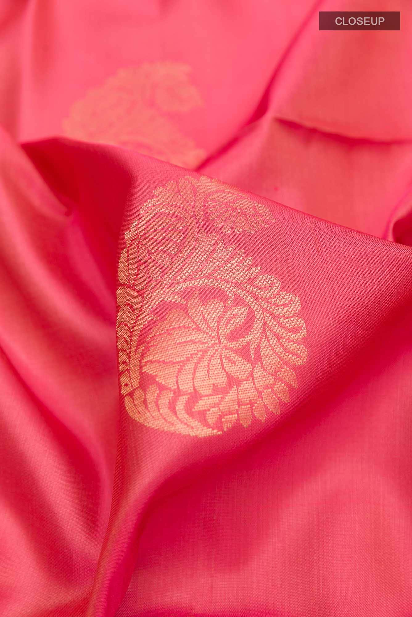 Pink Dual Tone Soft Silk Saree