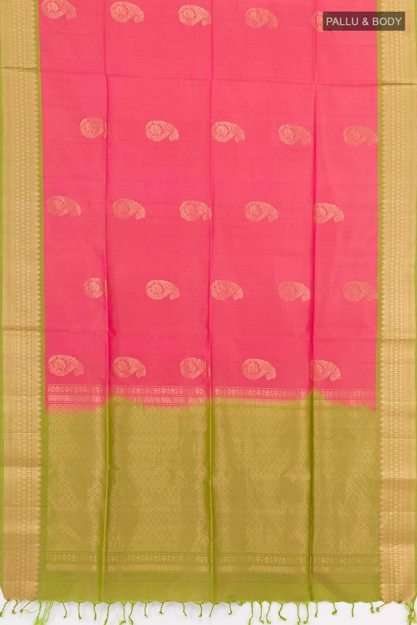Pink Dual Tone Soft Silk Saree
