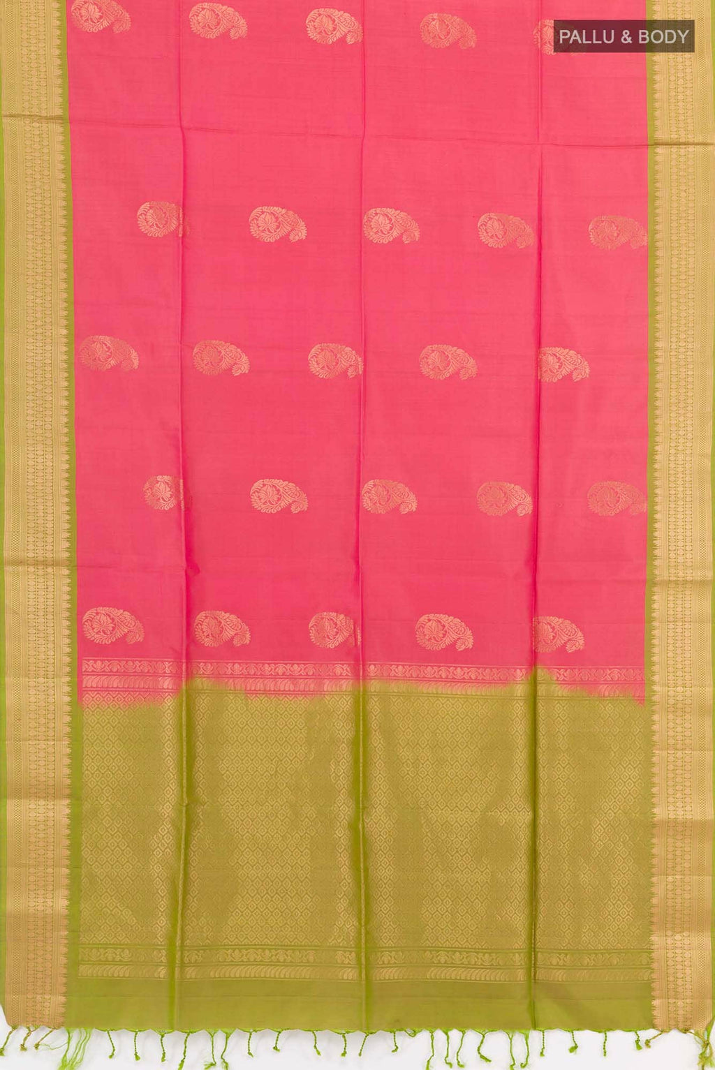 Pink Dual Tone Soft Silk Saree