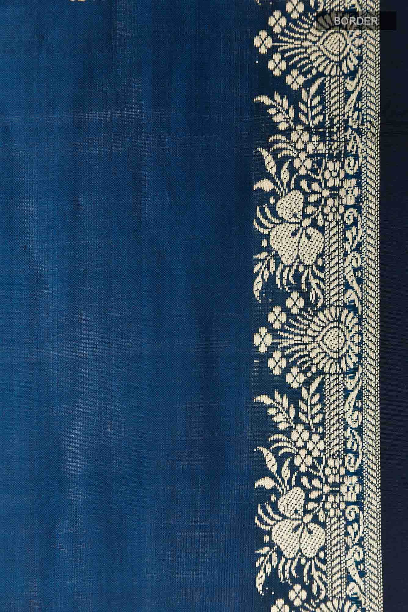 Blue Banarasi Silk Saree