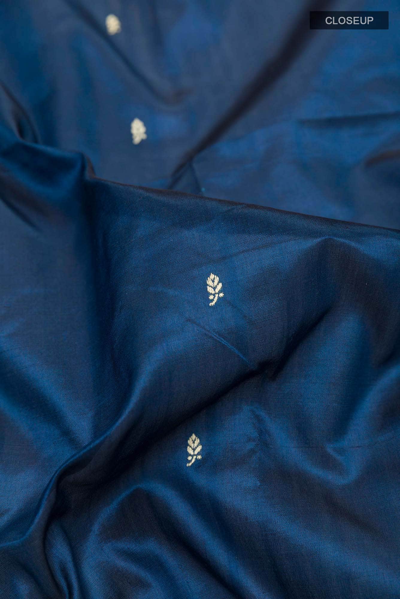 Blue Banarasi Silk Saree