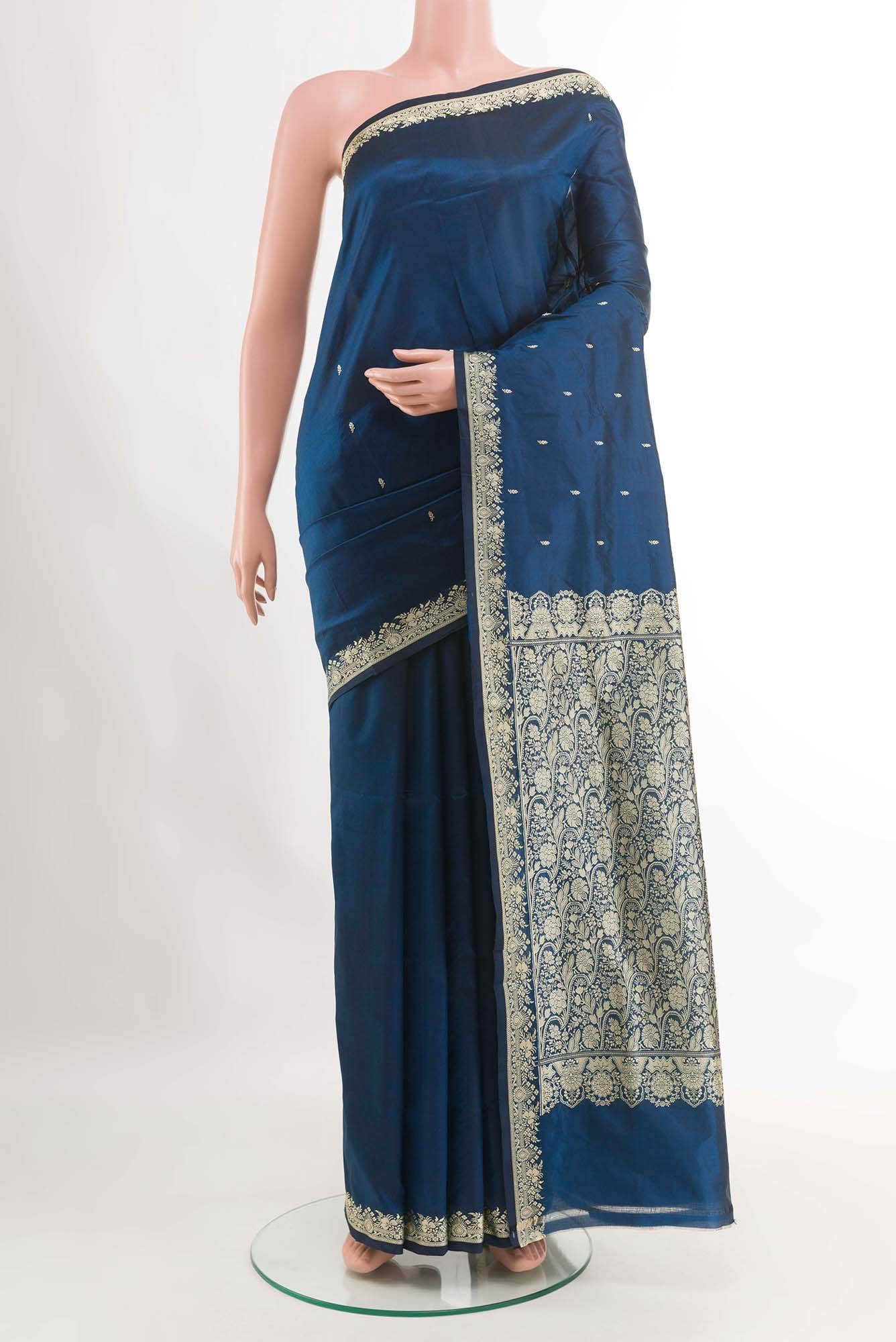 Blue Banarasi Silk Saree
