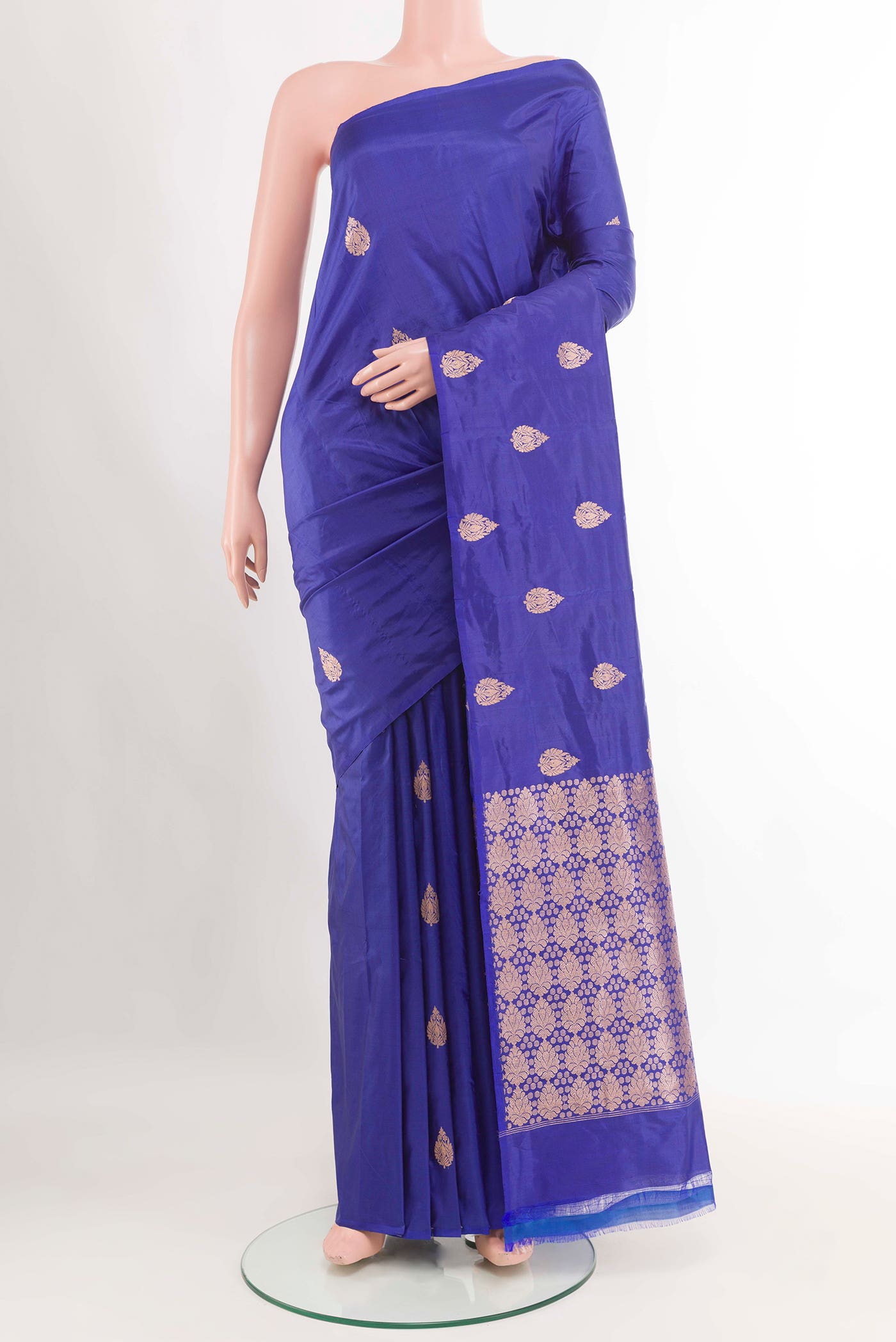 Blue Banarasi Silk Saree
