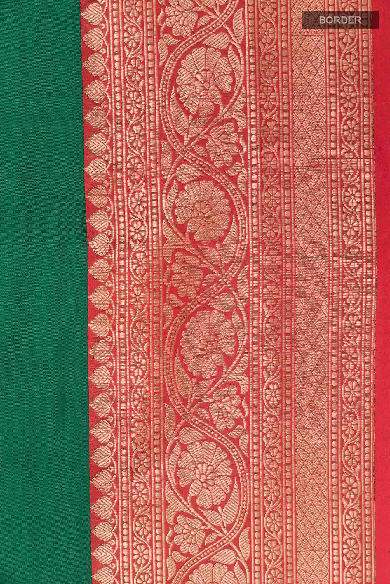 Green Banarasi Silk Saree
