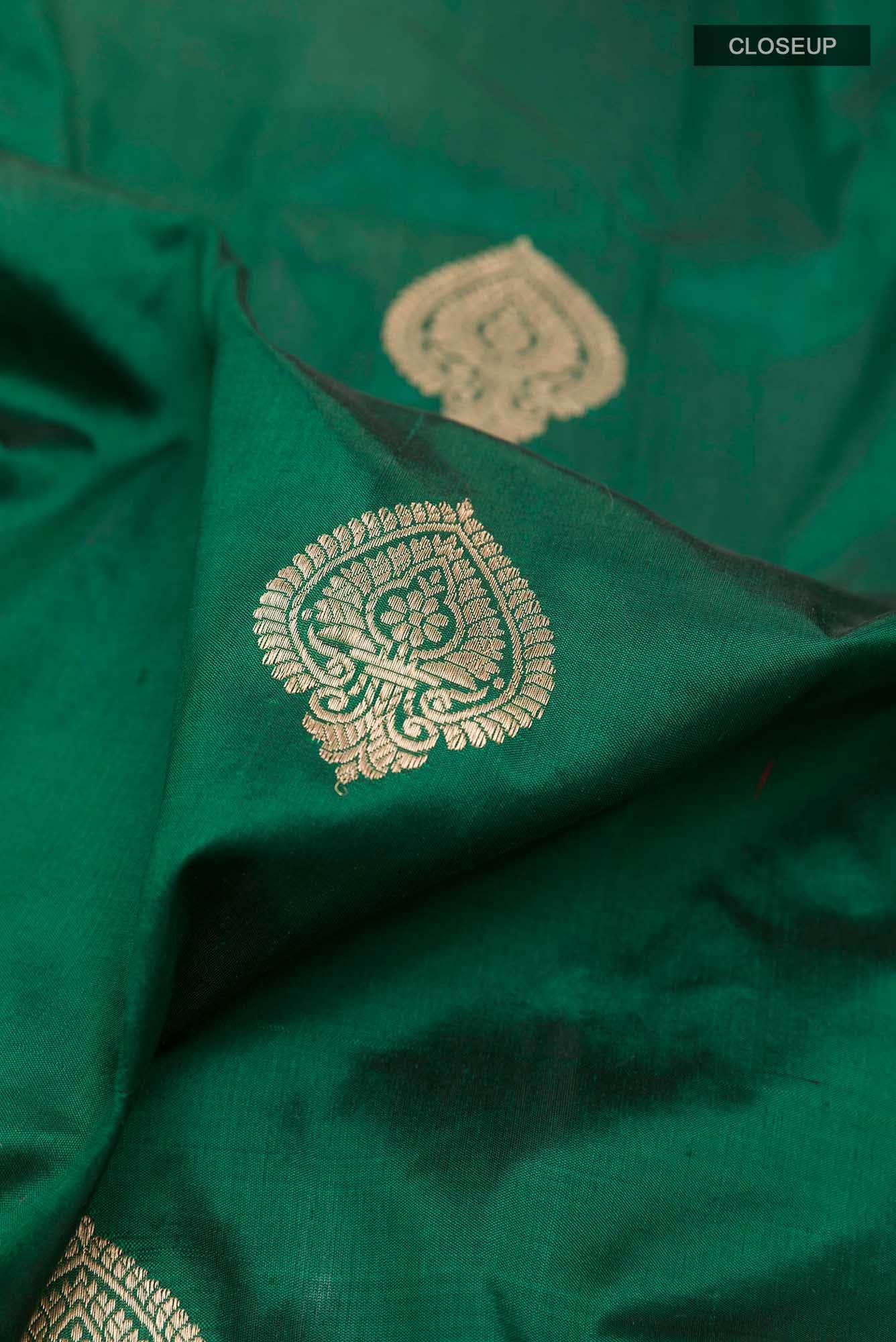 Green Banarasi Silk Saree