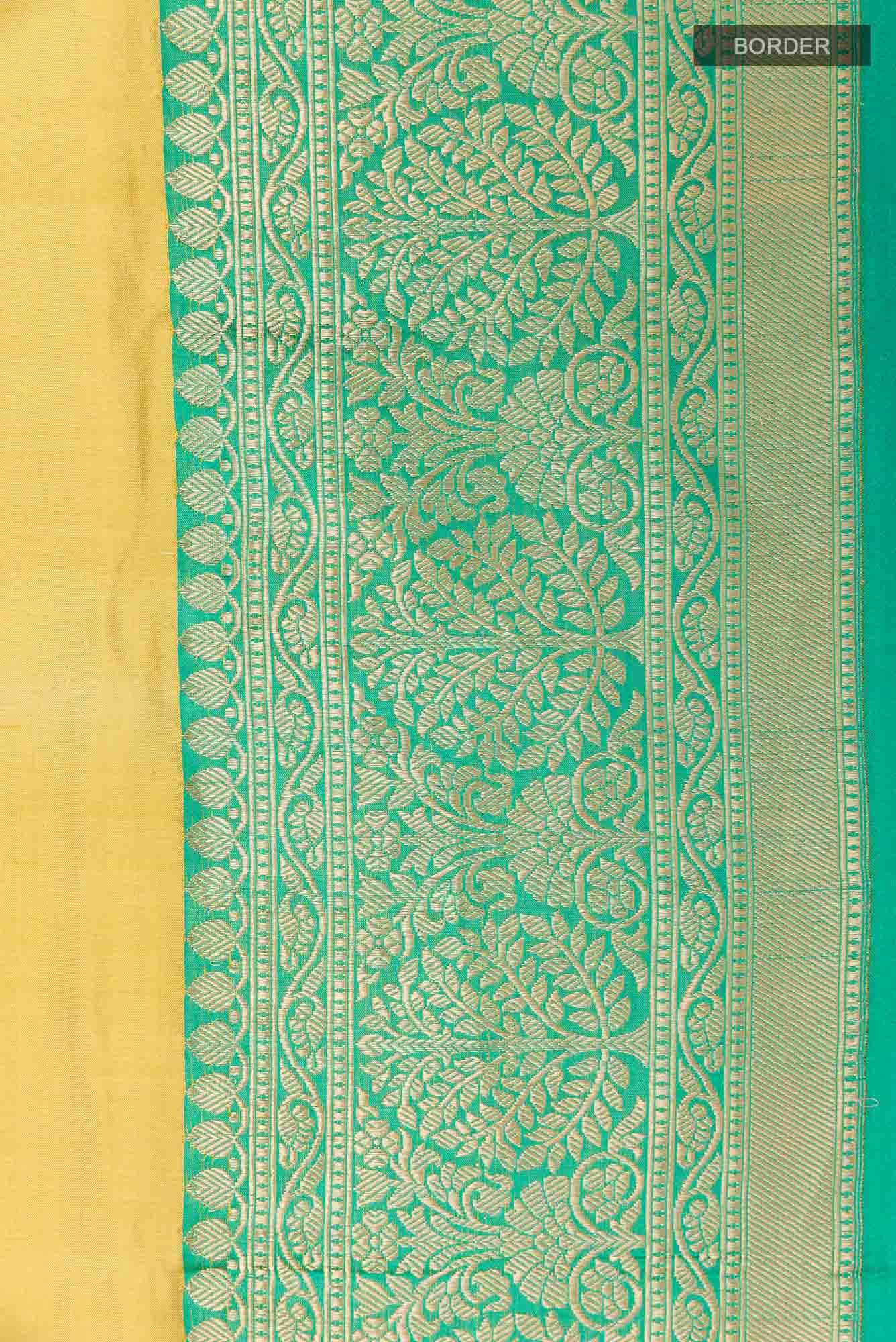 Gold Banarasi Silk Saree