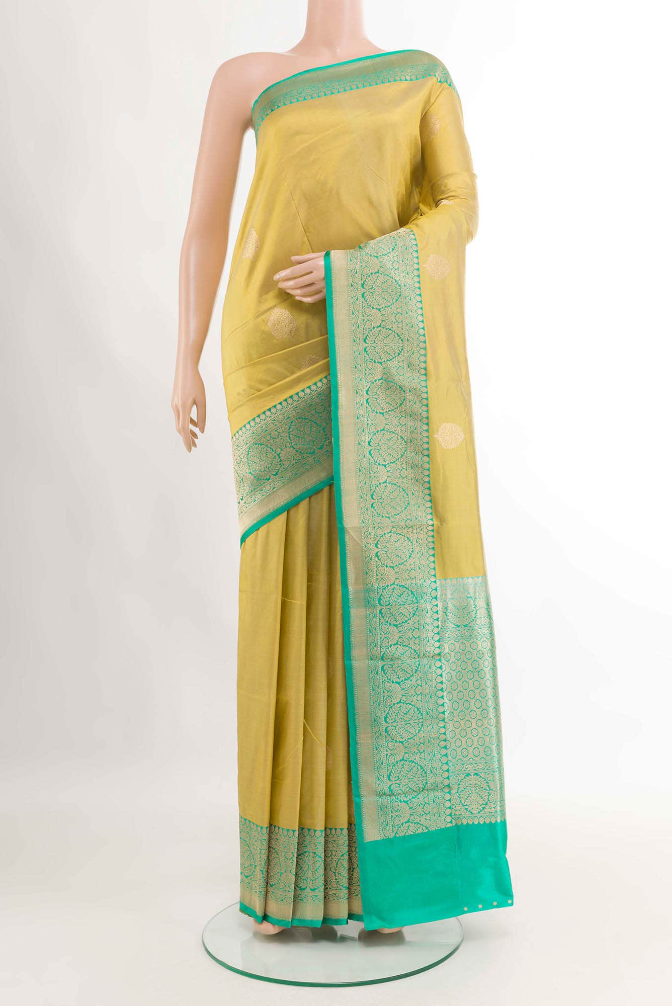 Gold Banarasi Silk Saree