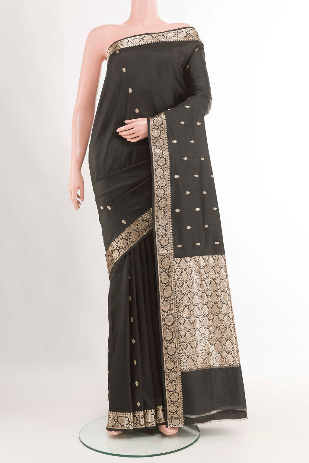 Black Banarasi Silk Saree
