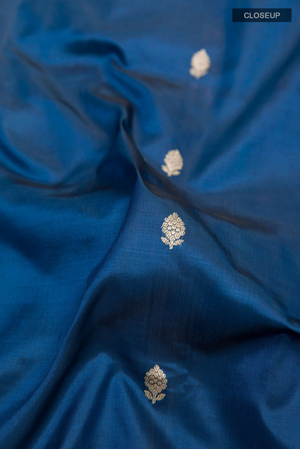 Blue Dual Tone Banarasi Silk Saree