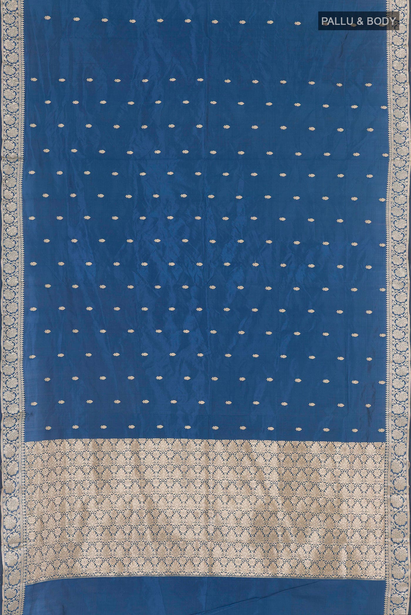 Blue Dual Tone Banarasi Silk Saree