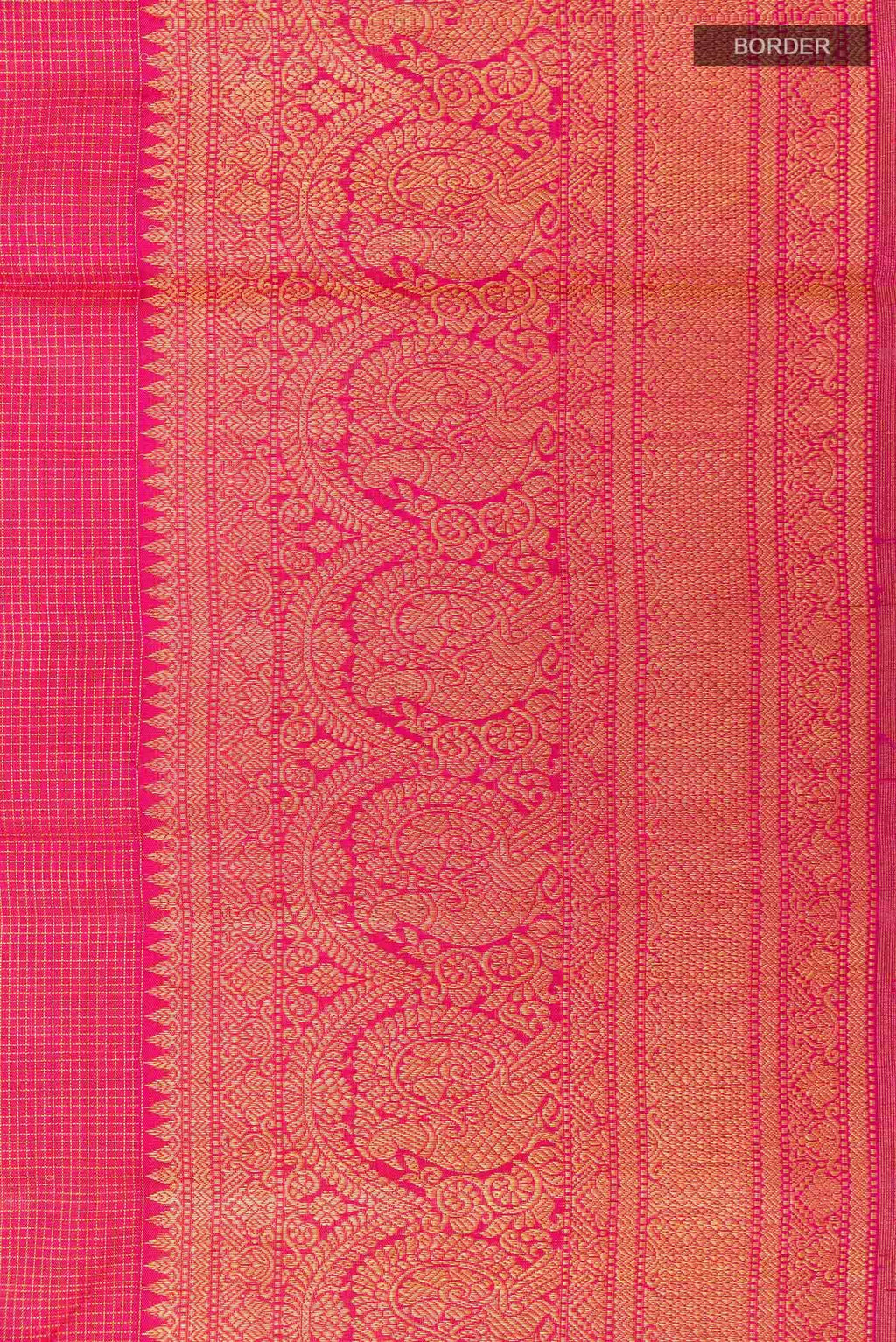 Pink Dual Tone Kanchipuram Silk Saree