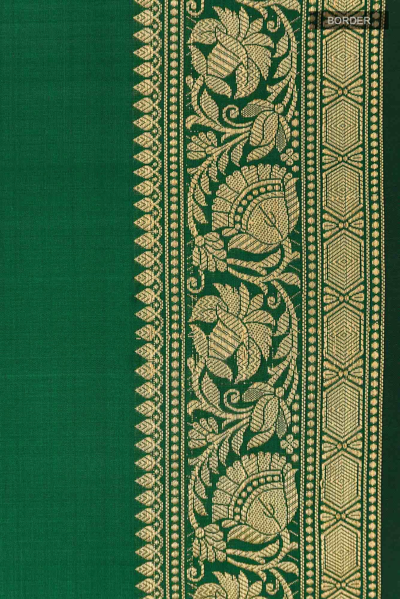 Green Banarasi Silk Saree