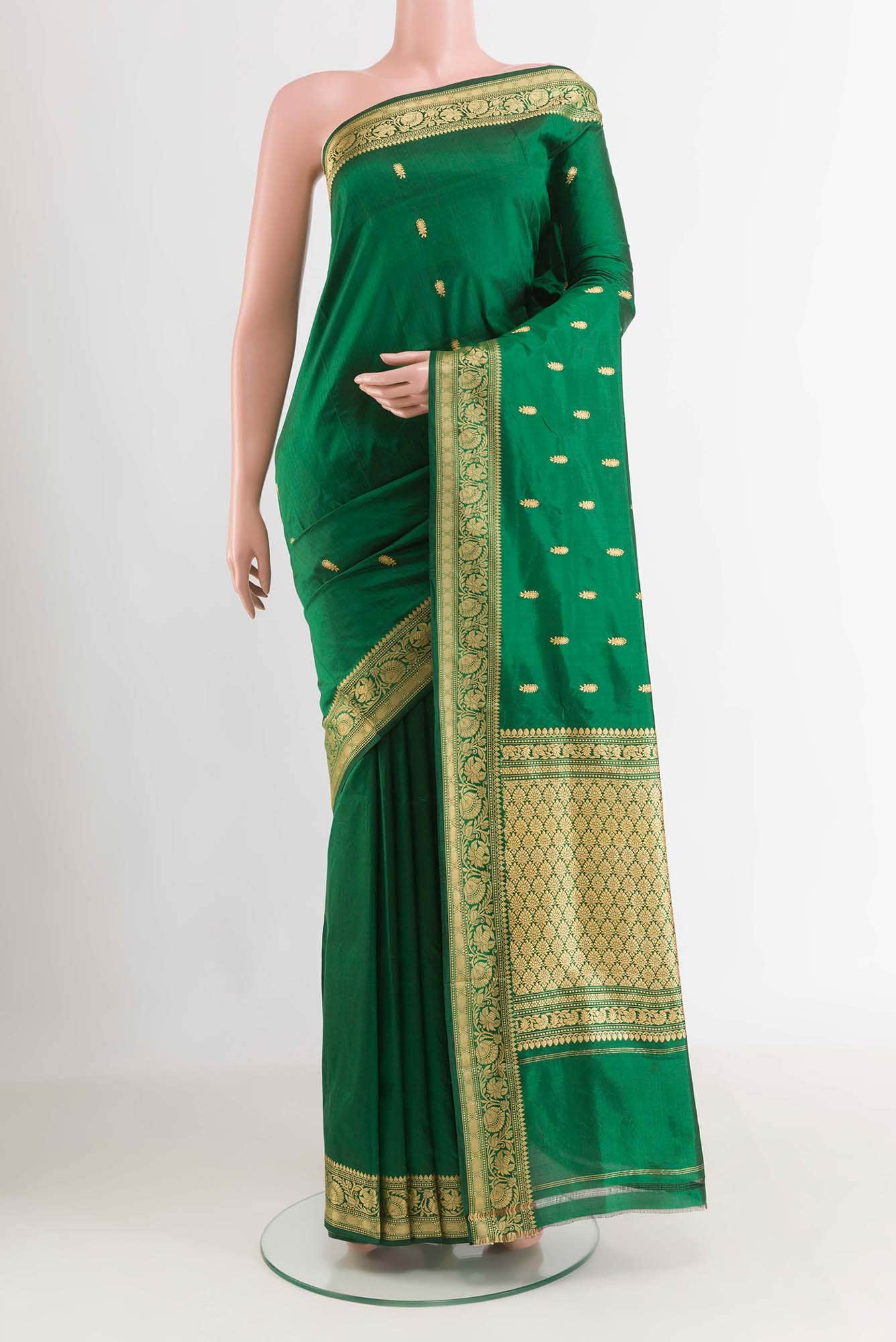 Green Banarasi Silk Saree