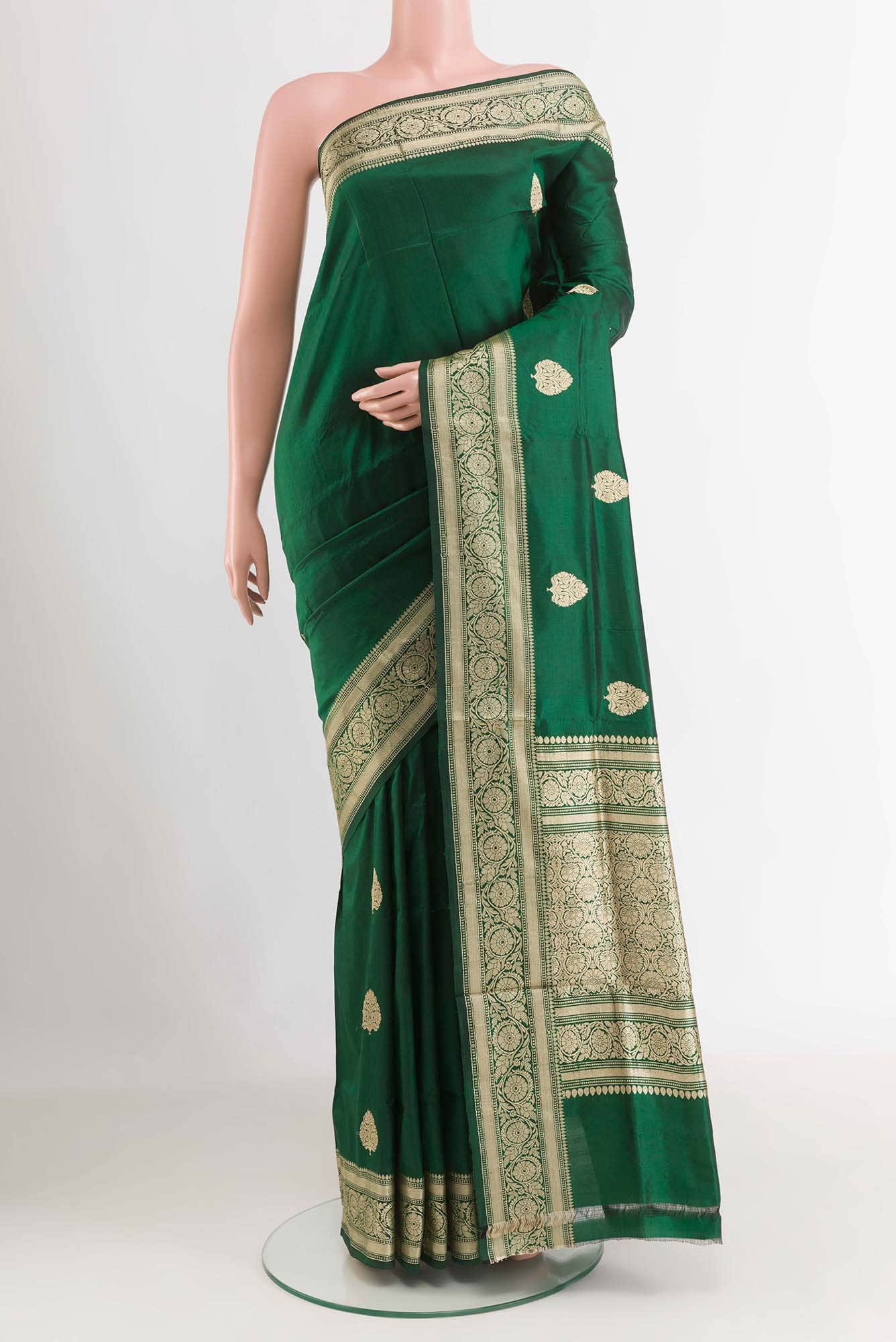 Green Banarasi Silk Saree