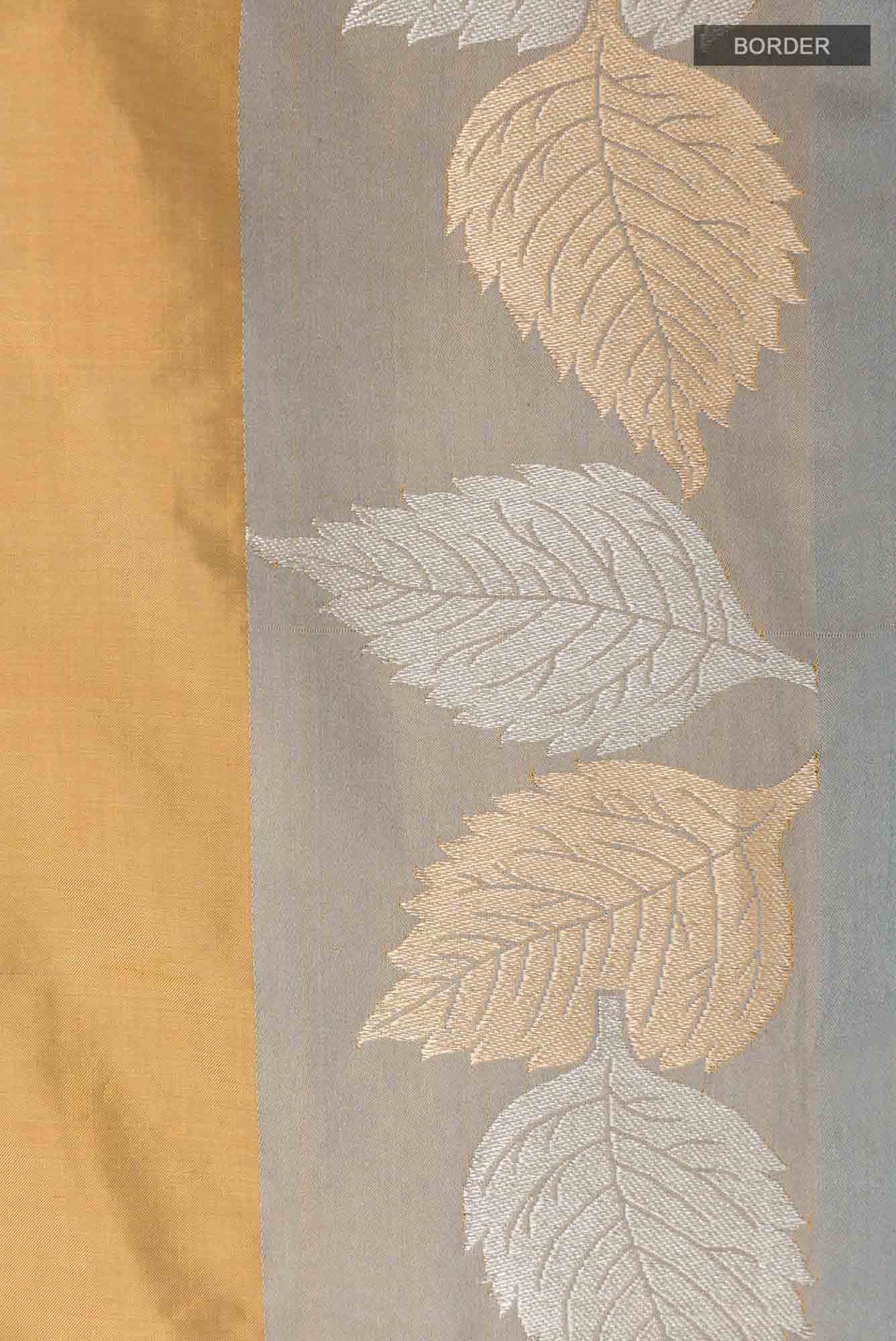 Golden Banarasi Silk Saree