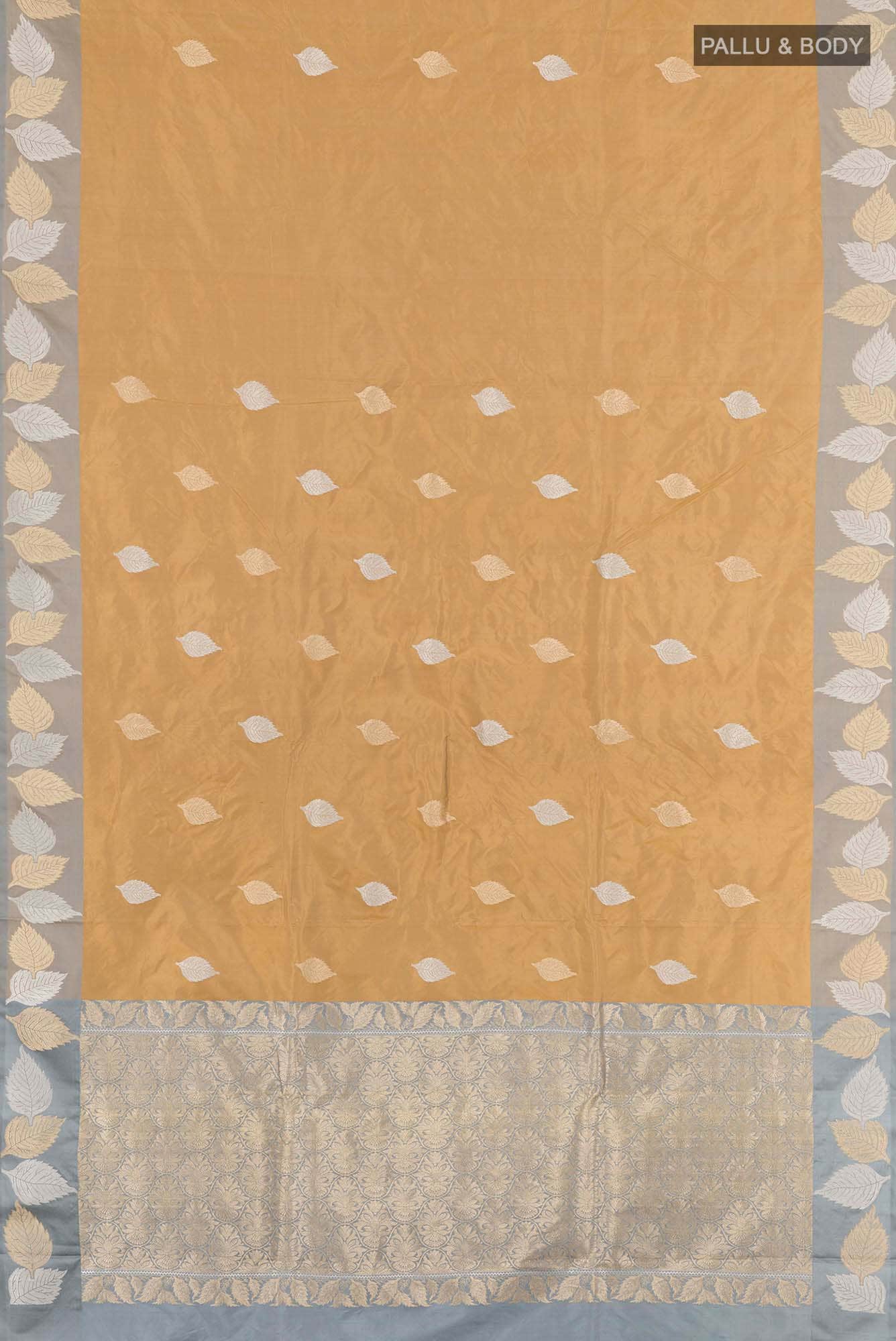 Golden Banarasi Silk Saree