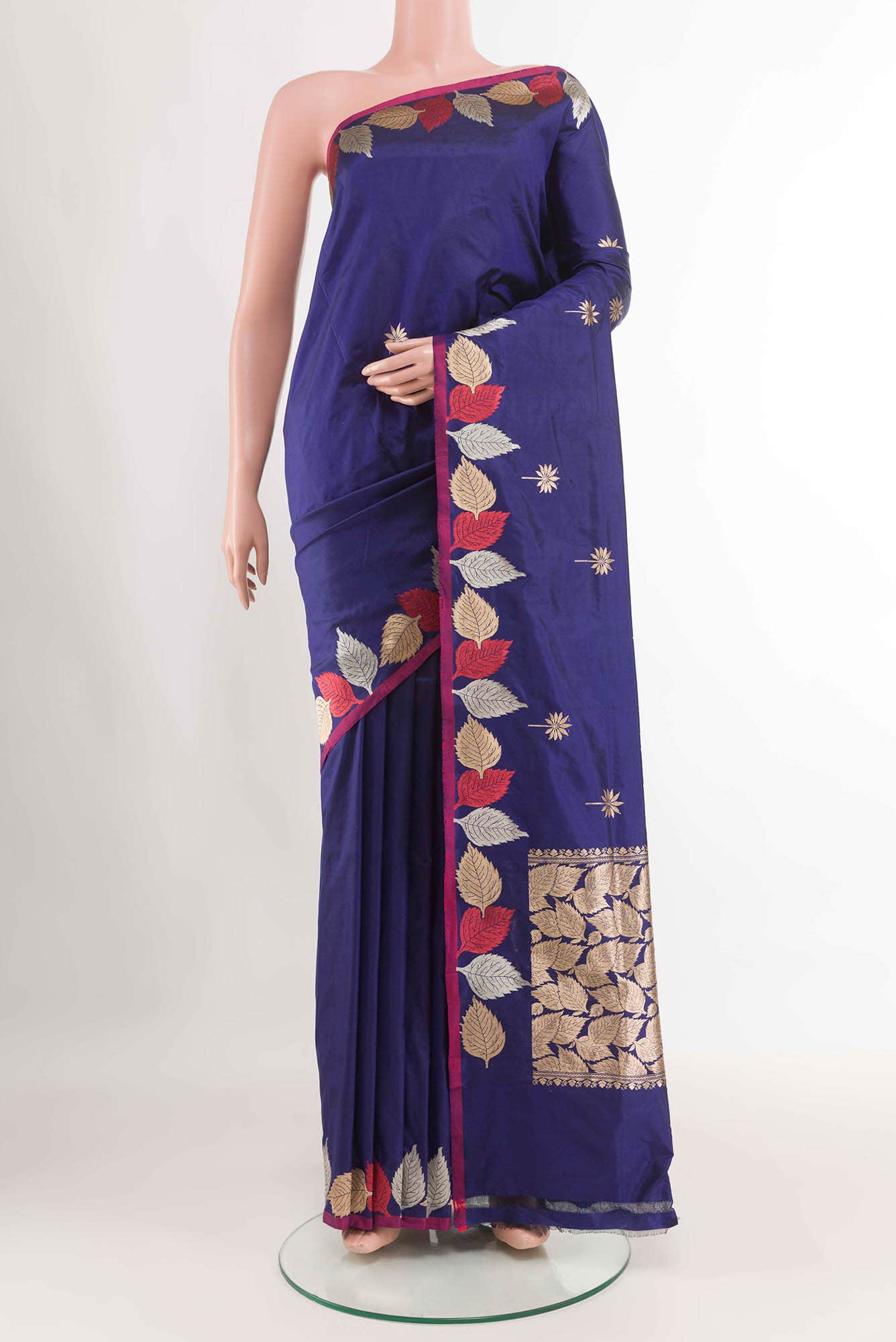 Blue Banarasi Silk Saree