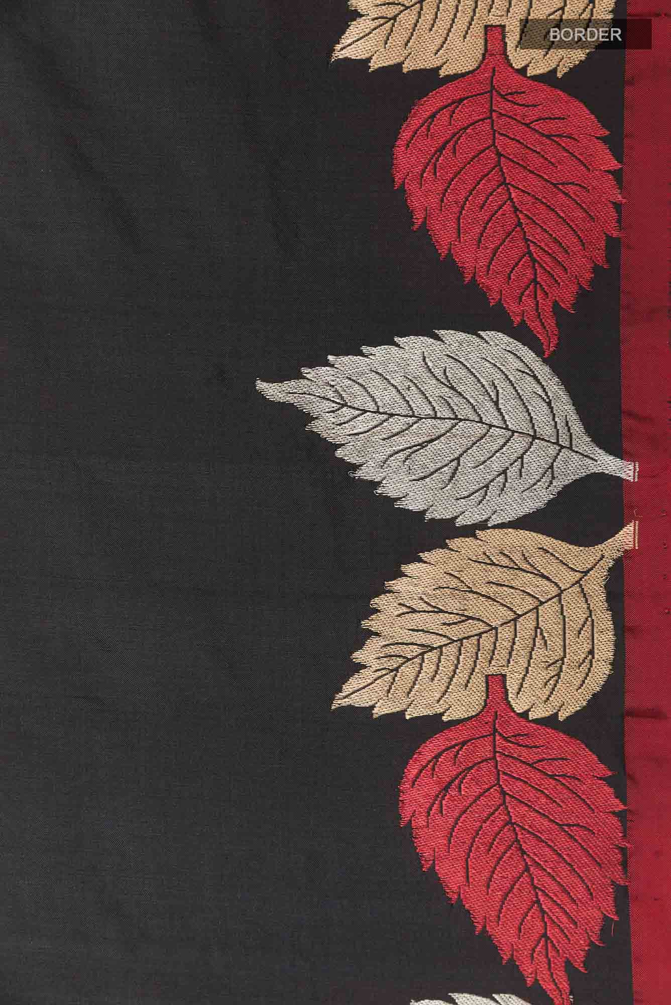 Black Banarasi Silk Saree