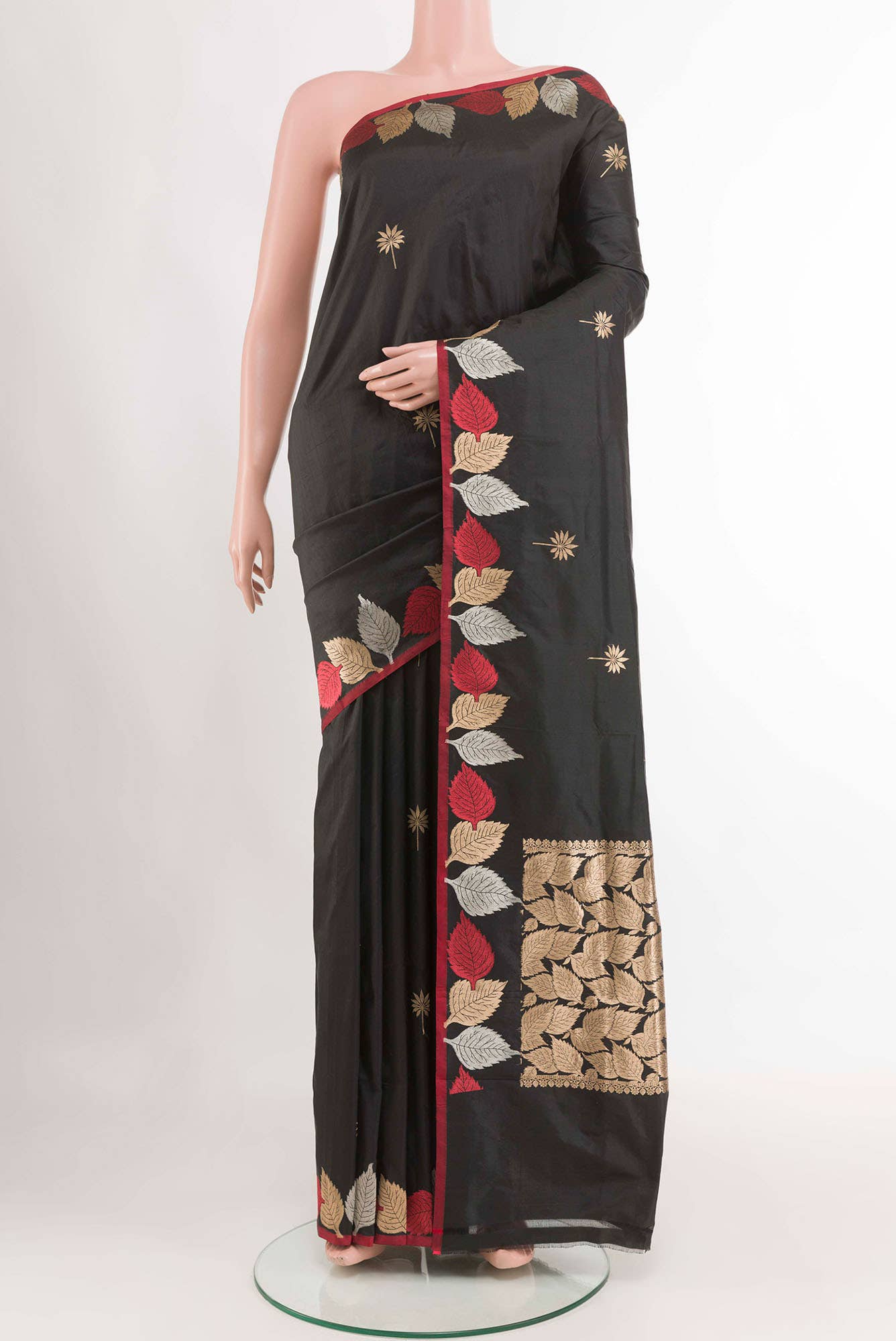 Black Banarasi Silk Saree