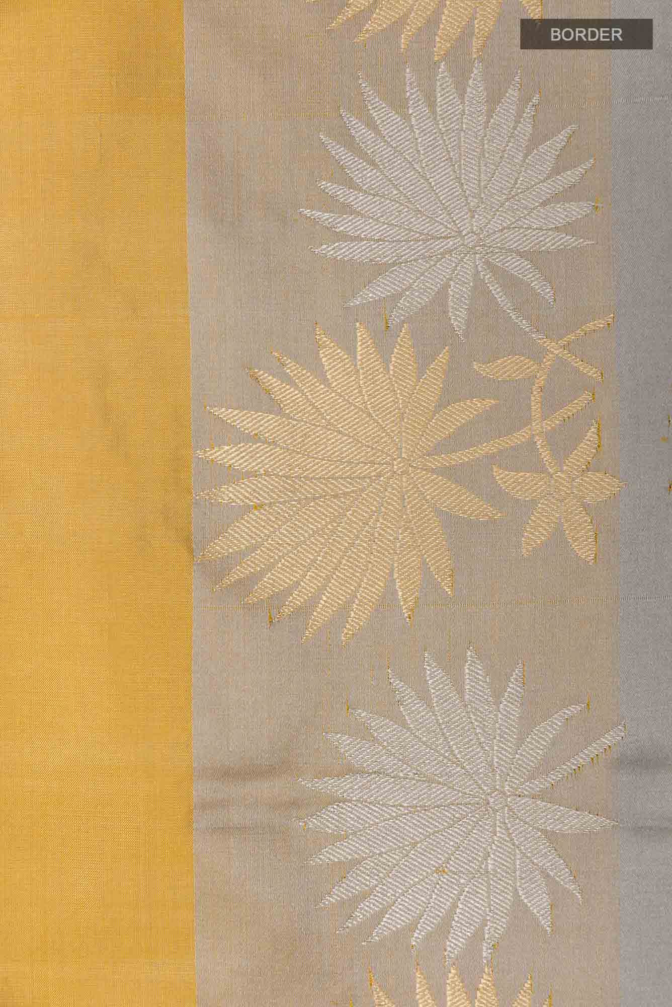 Golden Banarasi Silk Saree
