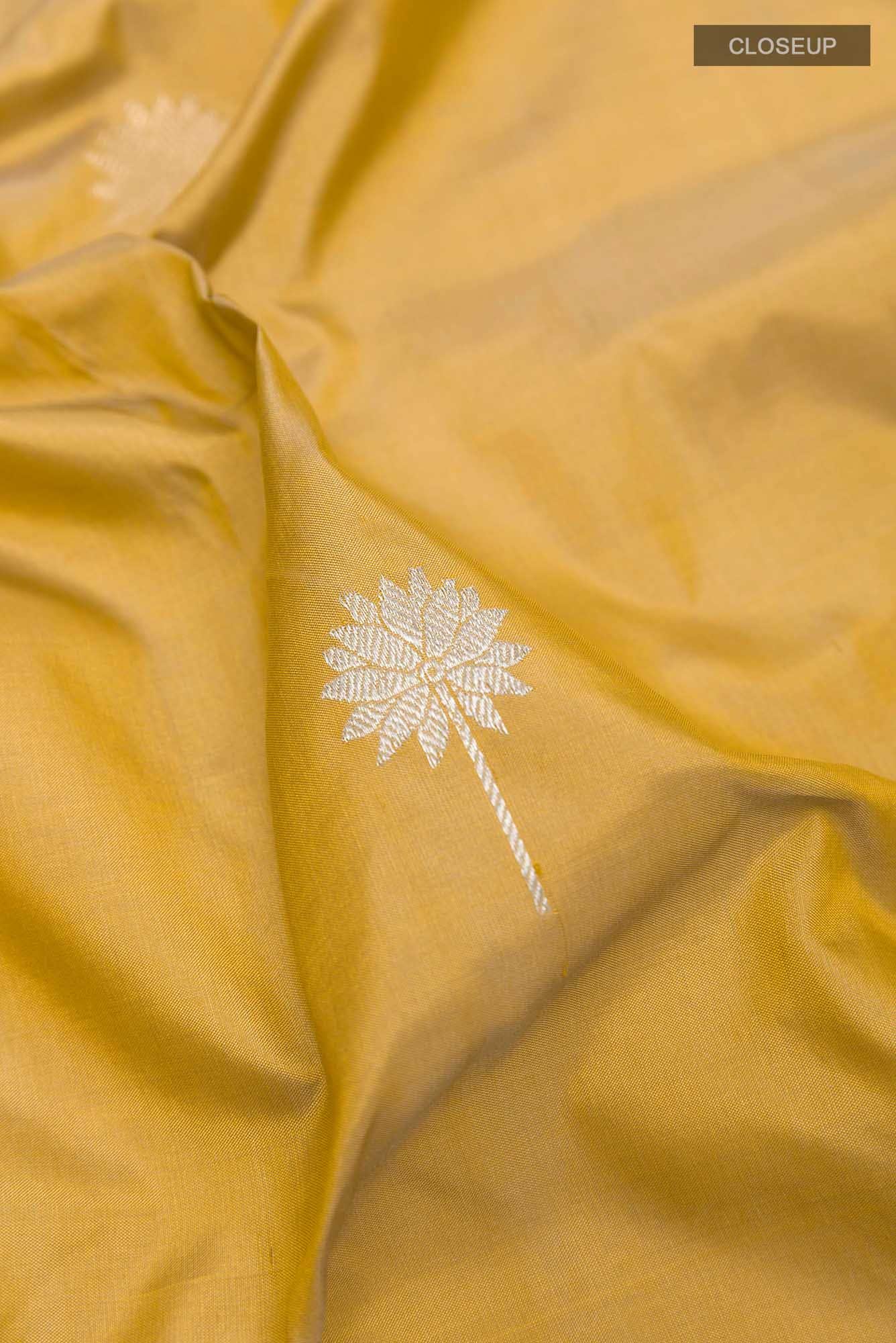 Golden Banarasi Silk Saree