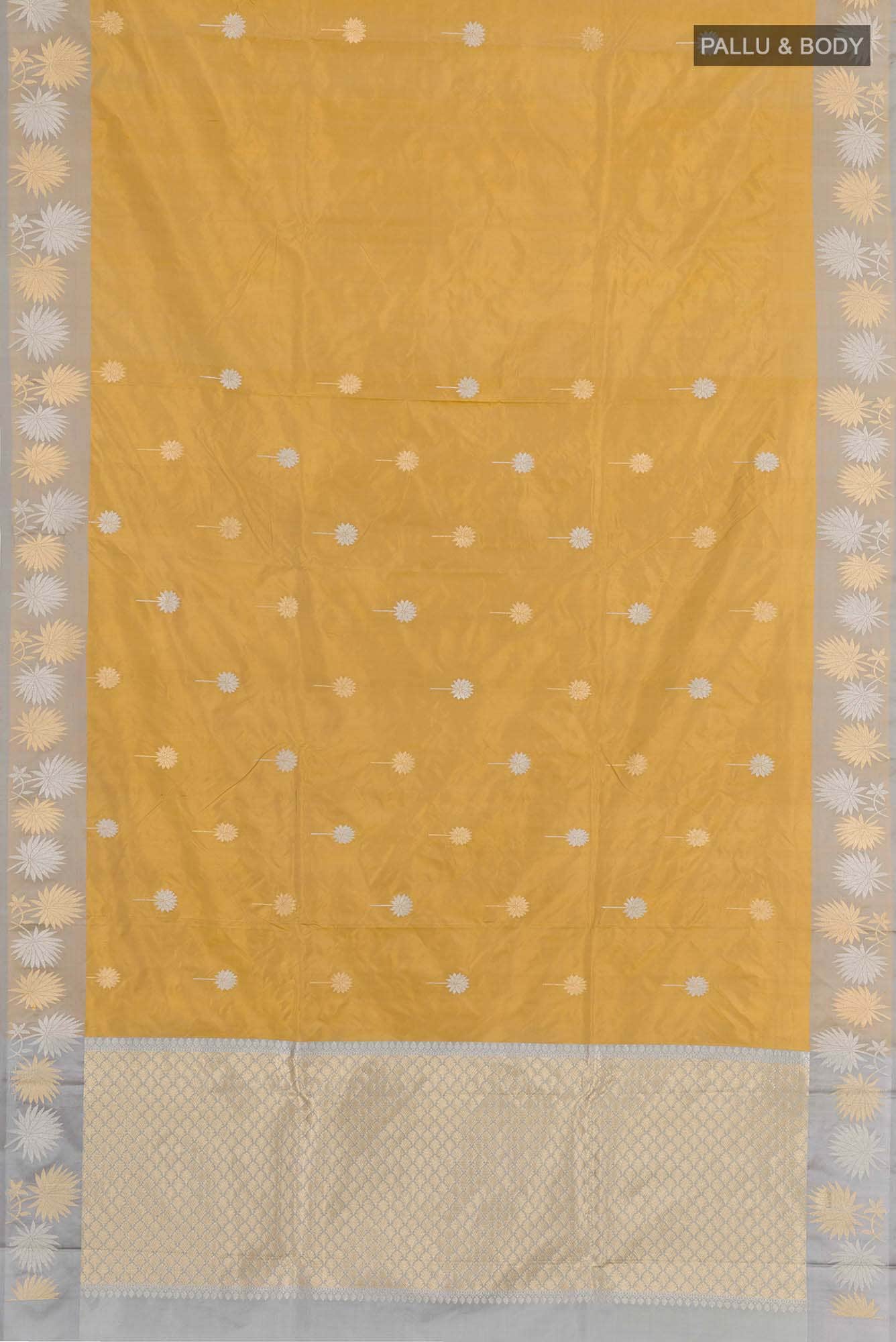 Golden Banarasi Silk Saree