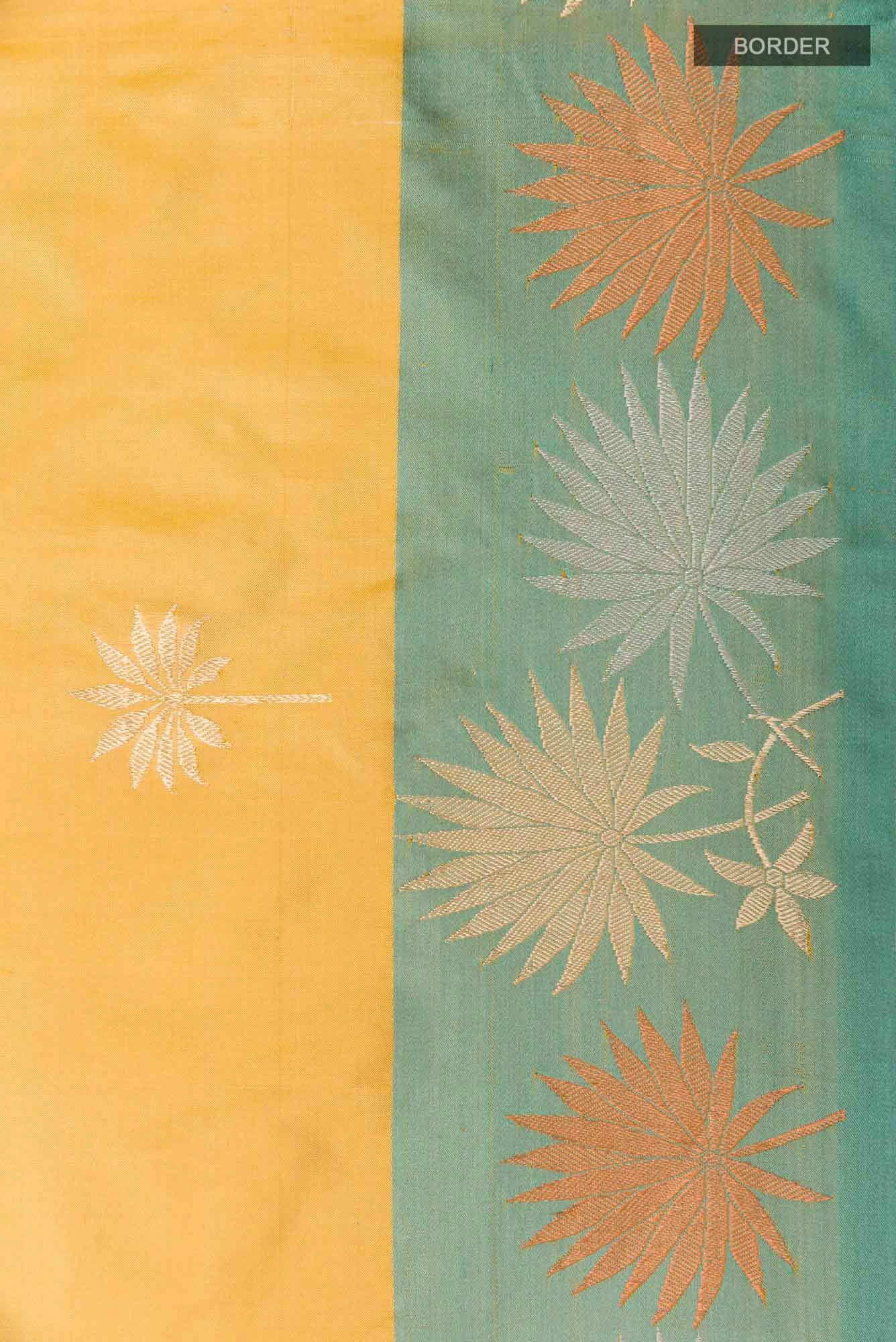 Golden Banarasi Silk Saree