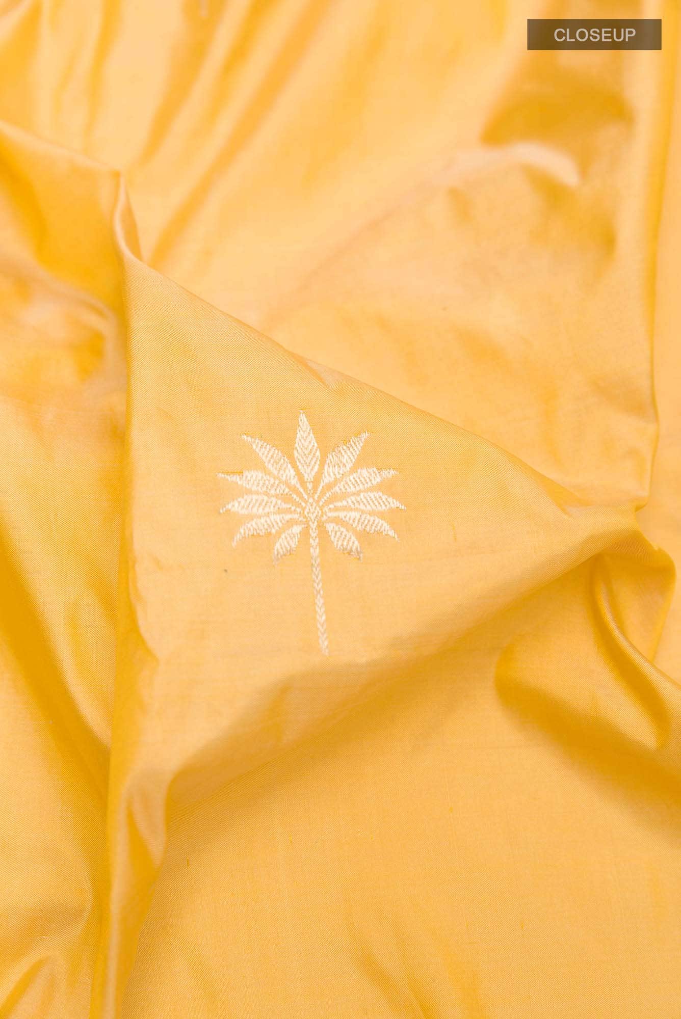 Golden Banarasi Silk Saree