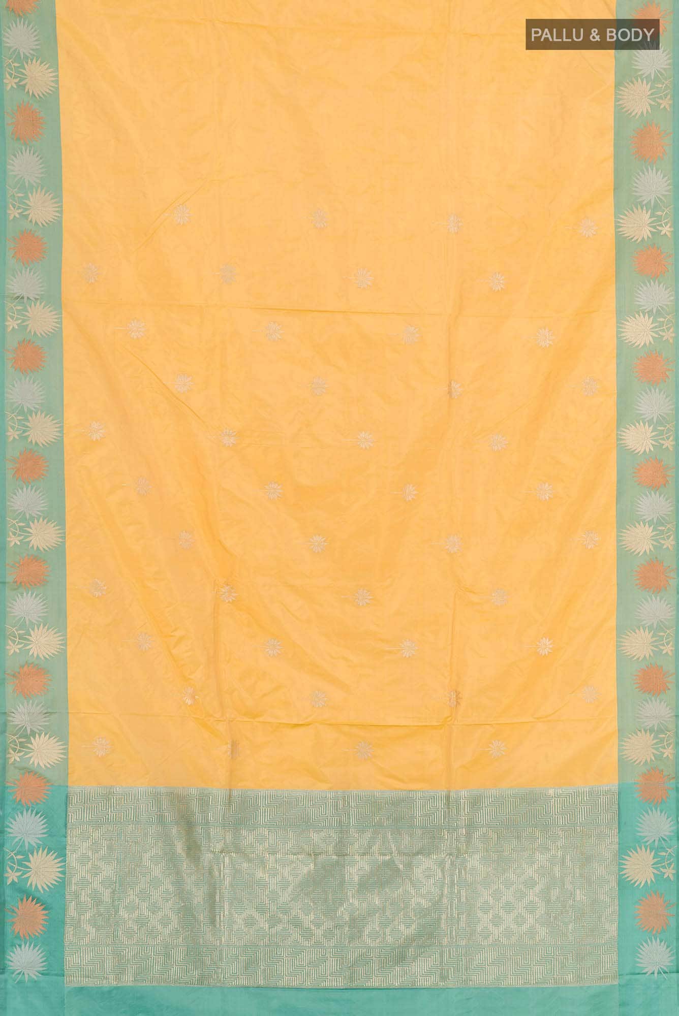 Golden Banarasi Silk Saree